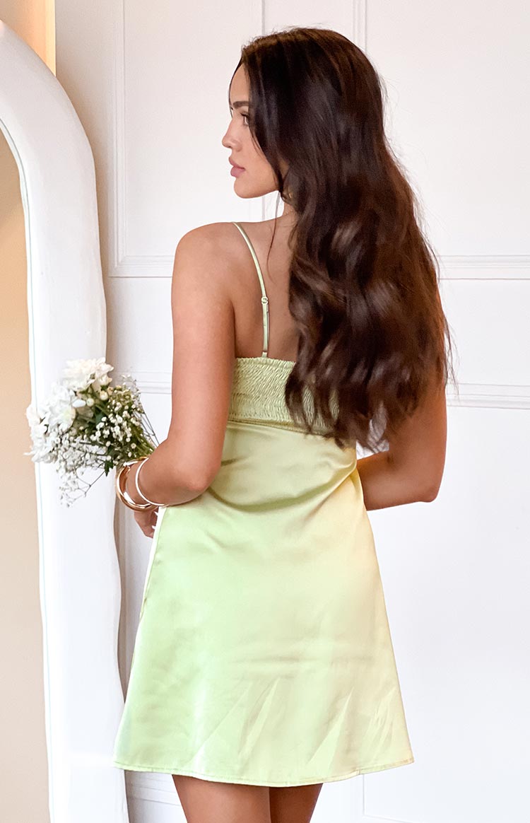 Chantell Adaçayı Yeşili Mini Elbise