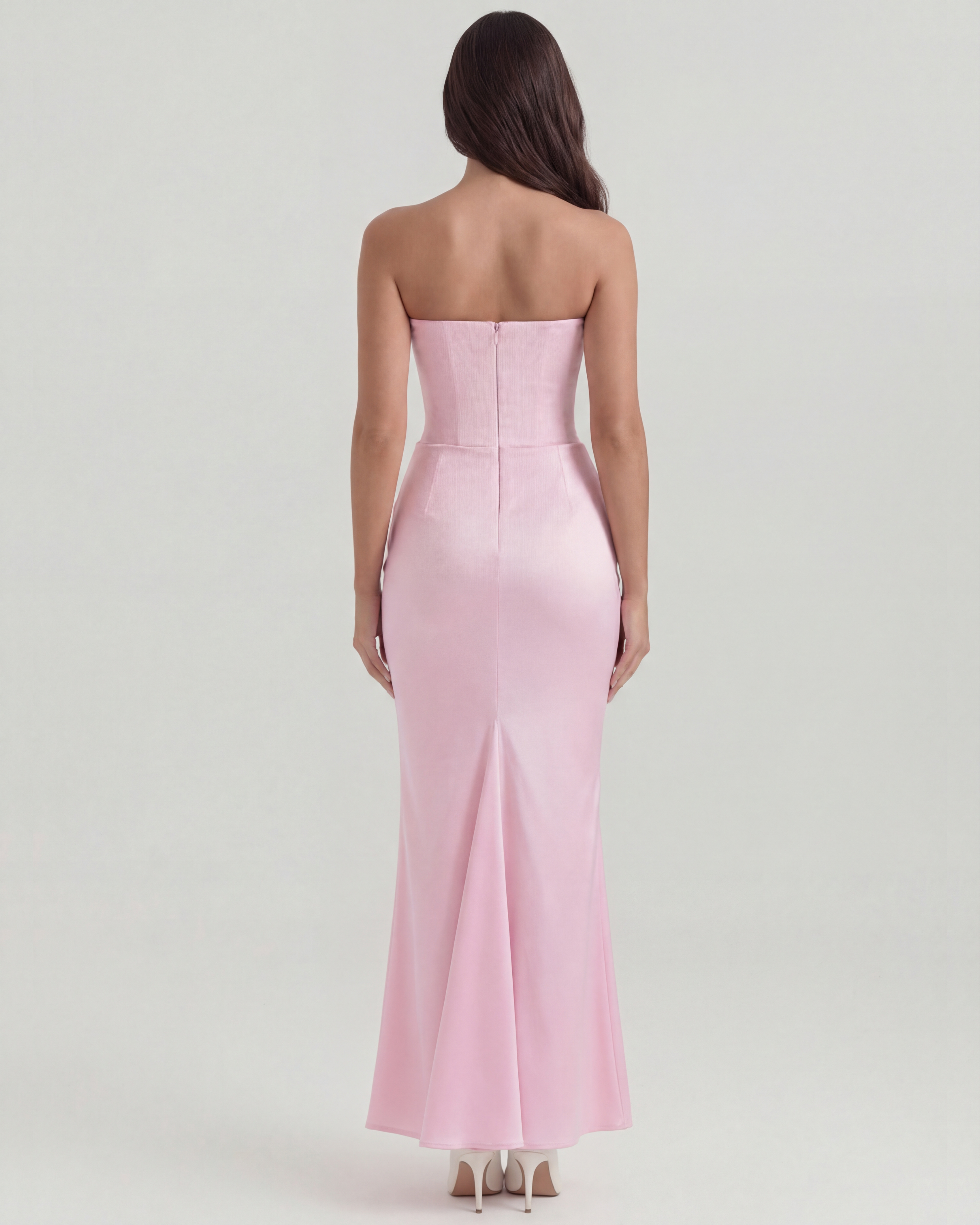 Rosalind Pembe Maxi Elbise