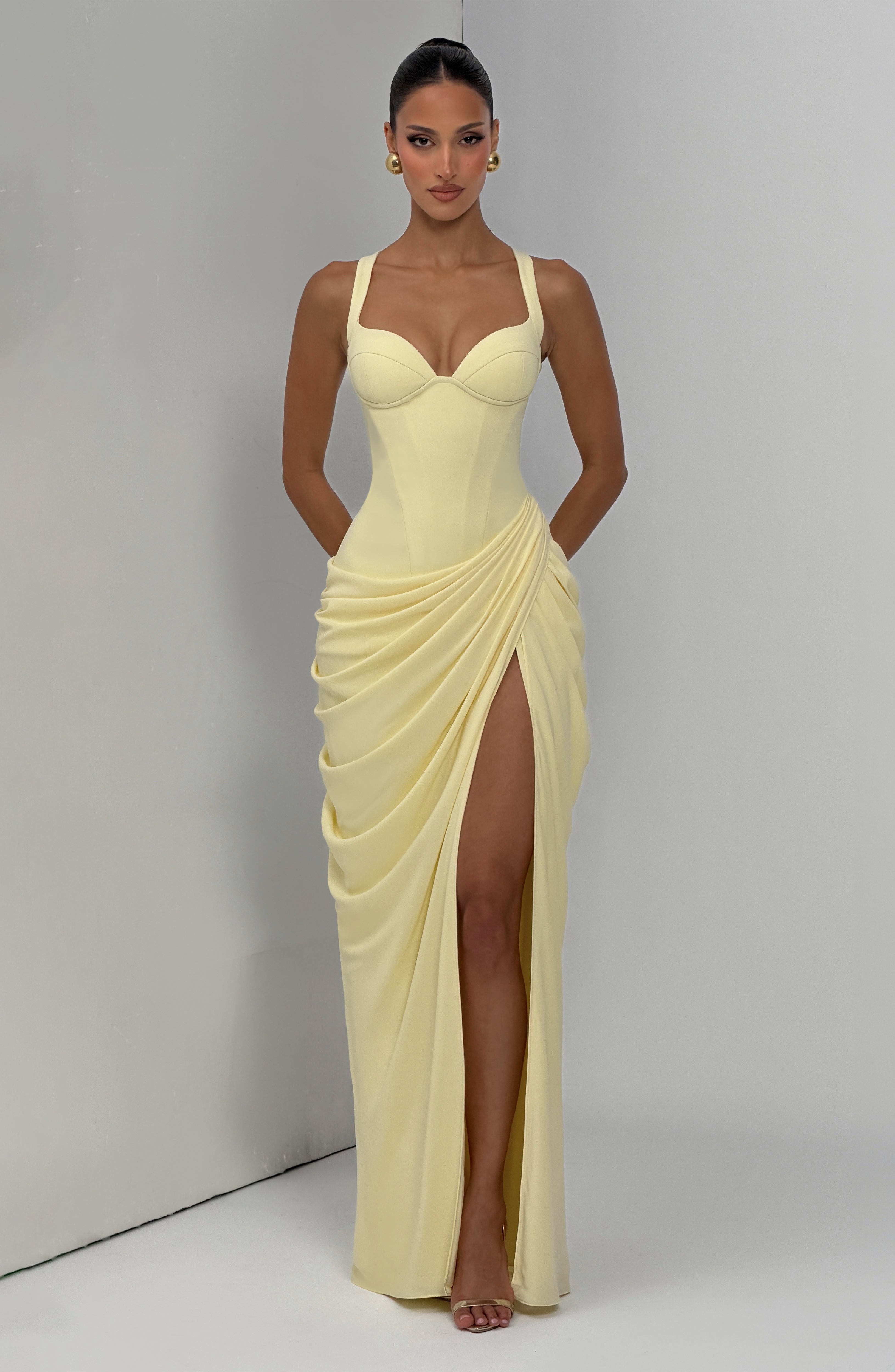 Elara Limon Maxi Elbise