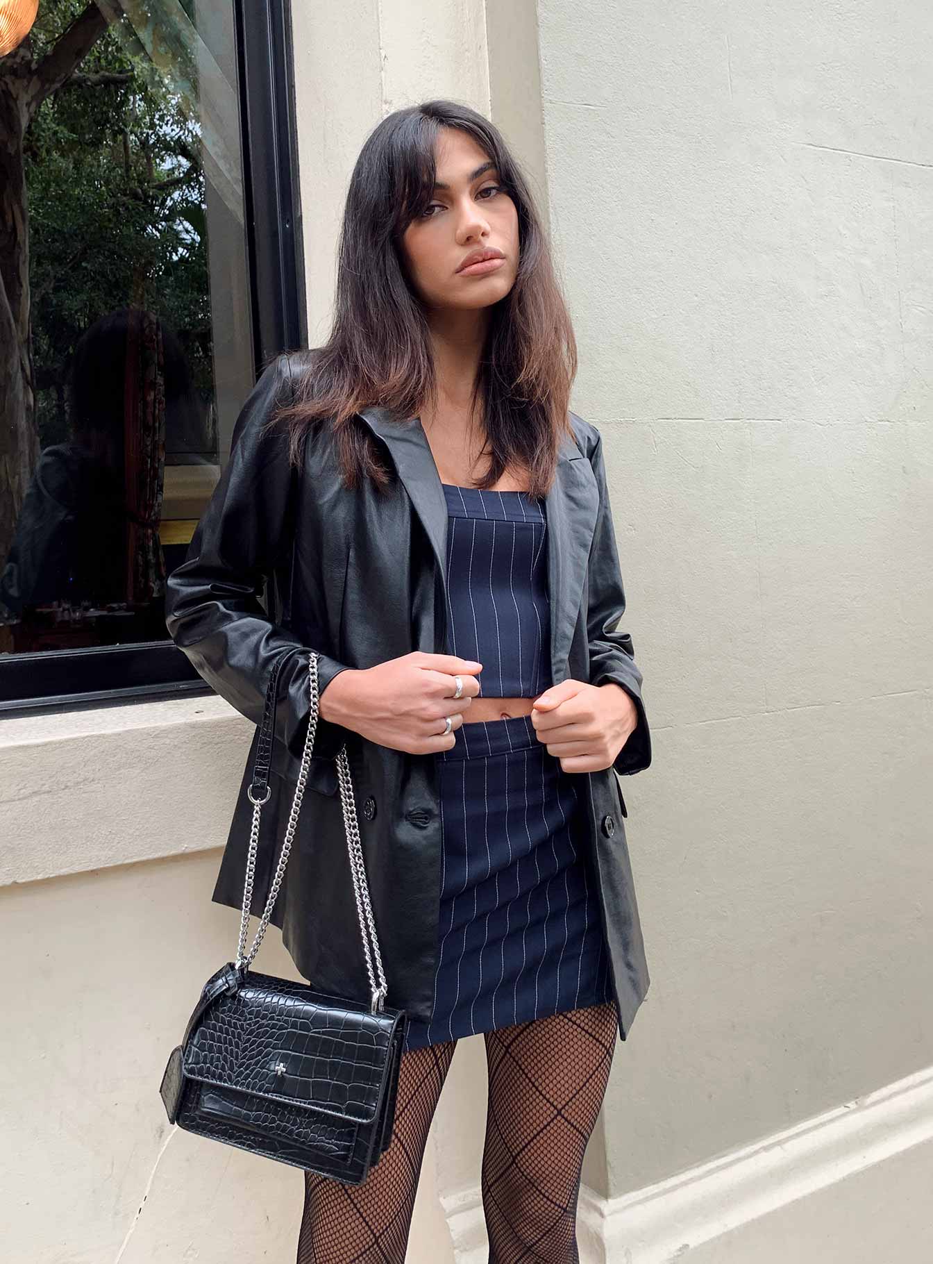 Ellen Suni Deri Blazer Ceket