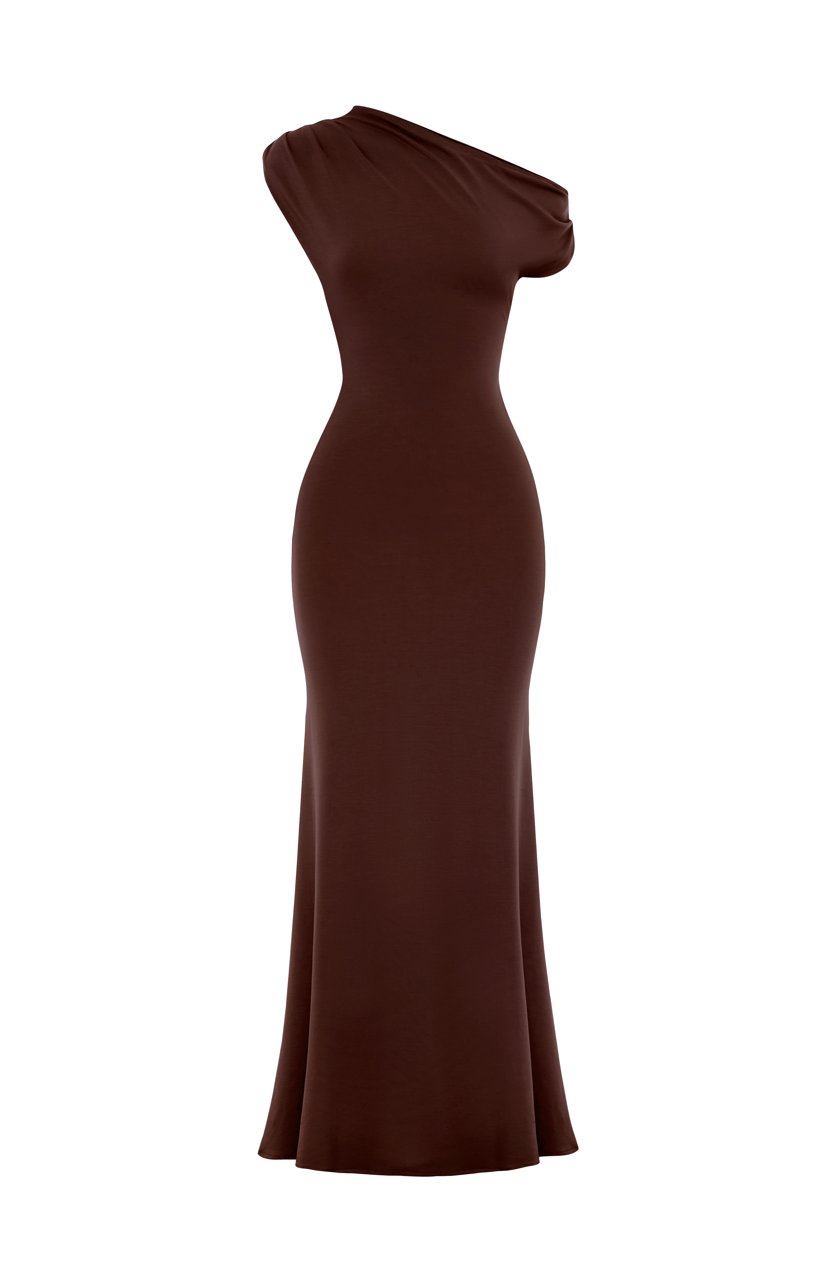 Fiora Maxi Kahverengi Elbise