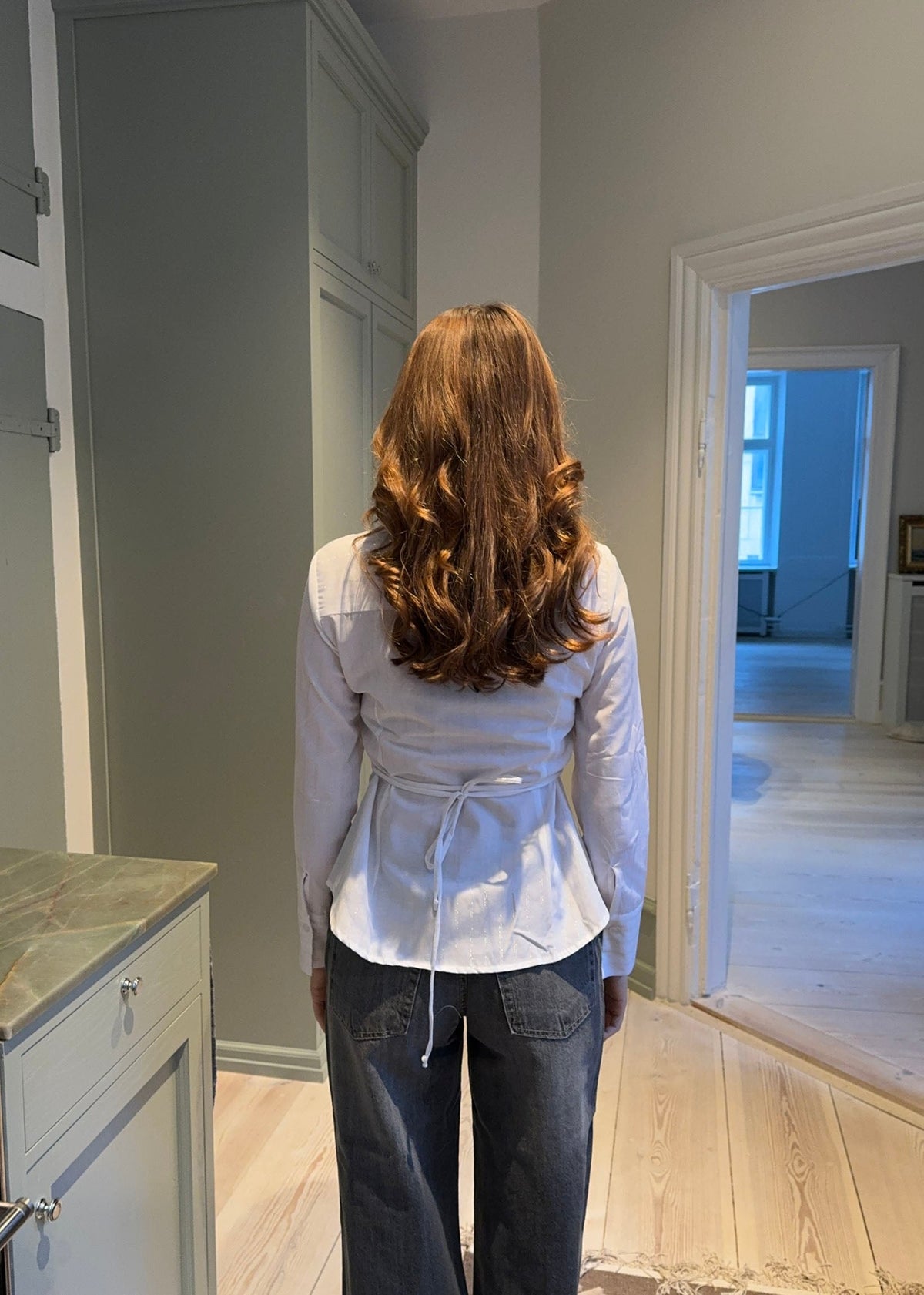 Alberte Slim Fit Beyaz Gömlek - Gümüş