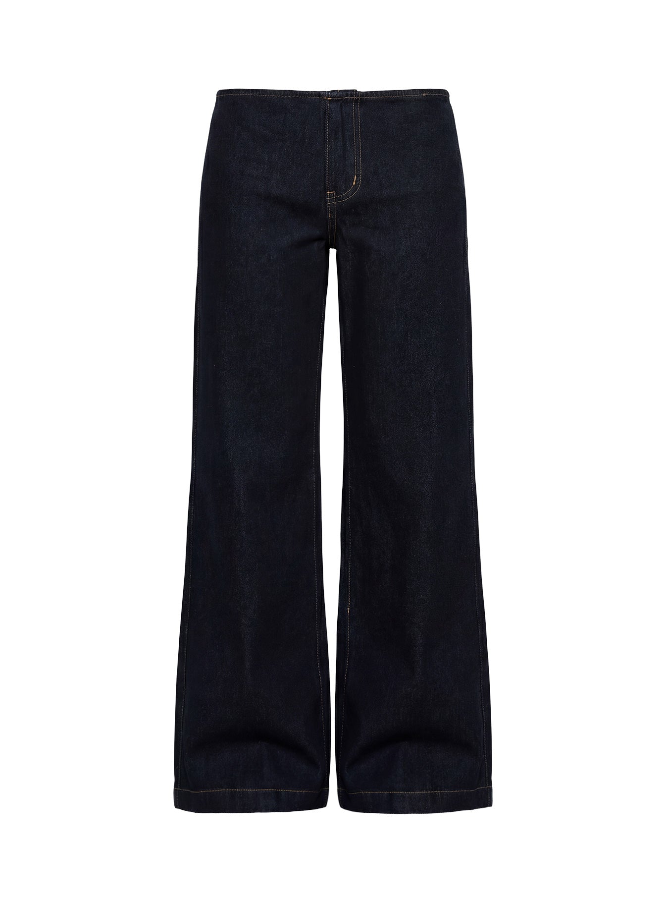 Buenos No Waist Düşük Bel Ham Denim Düz Paça Kot Pantolon