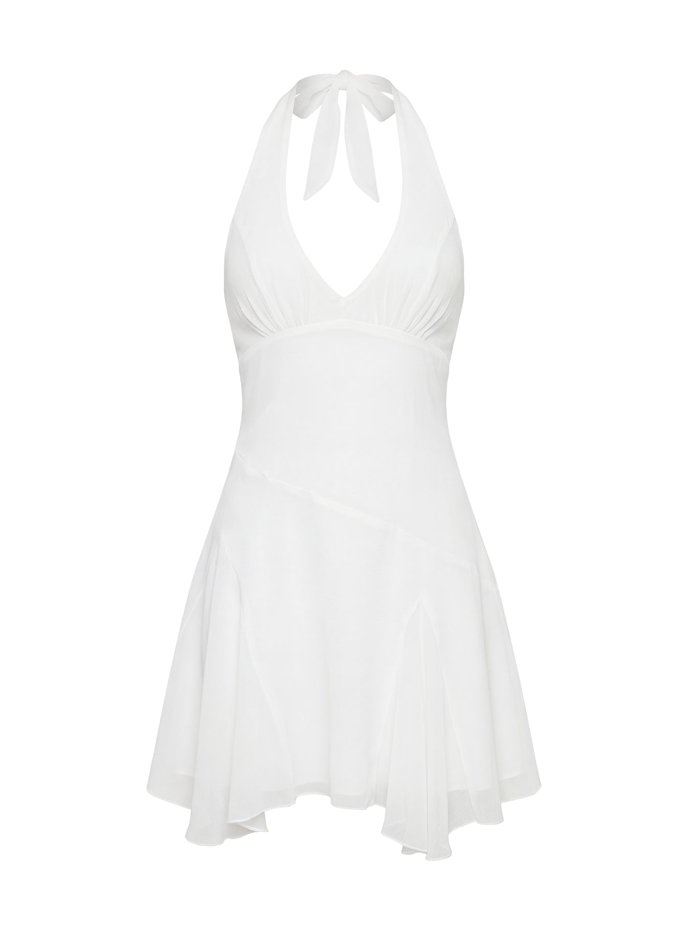 Valorie Beyaz Mini Halter Elbise