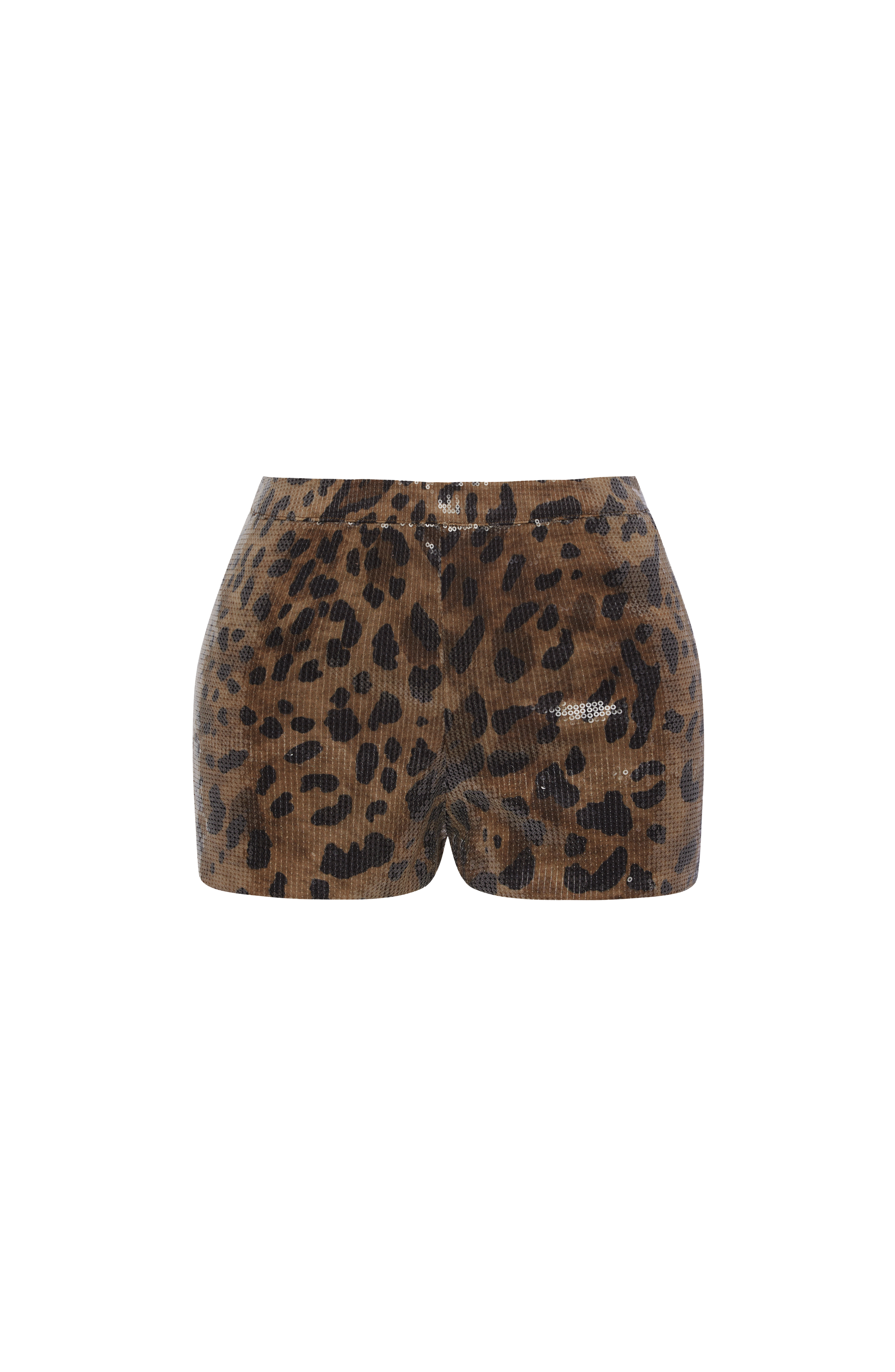 Goldie Leopar Desenli Şort
