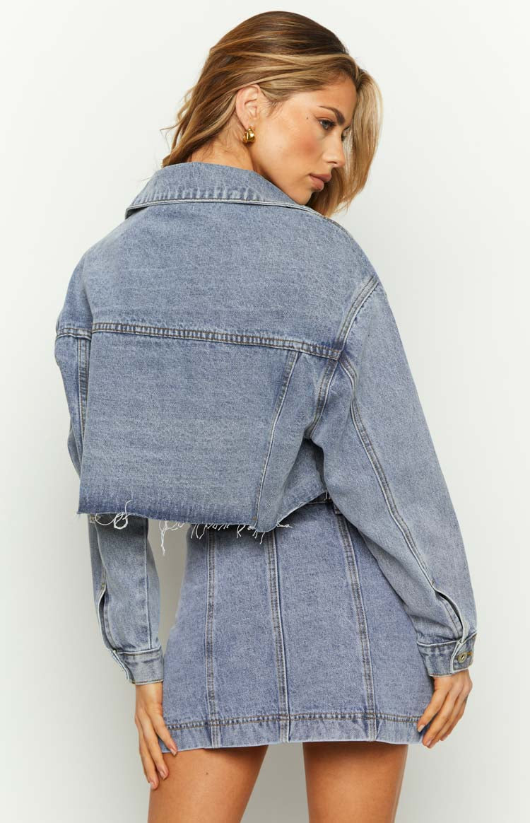 Helena Orta Yıkama Denim Kargo Mini Etek - Şık ve Rahat