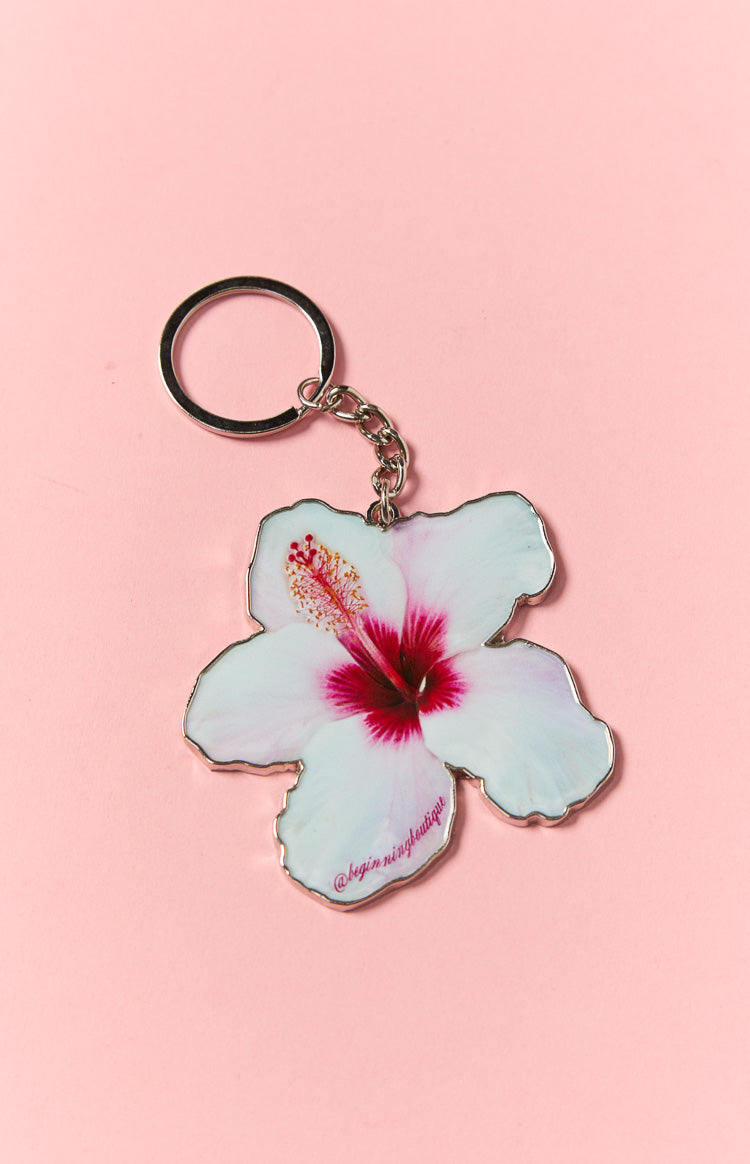 Hibiskus Tasarımlı Anahtarlık