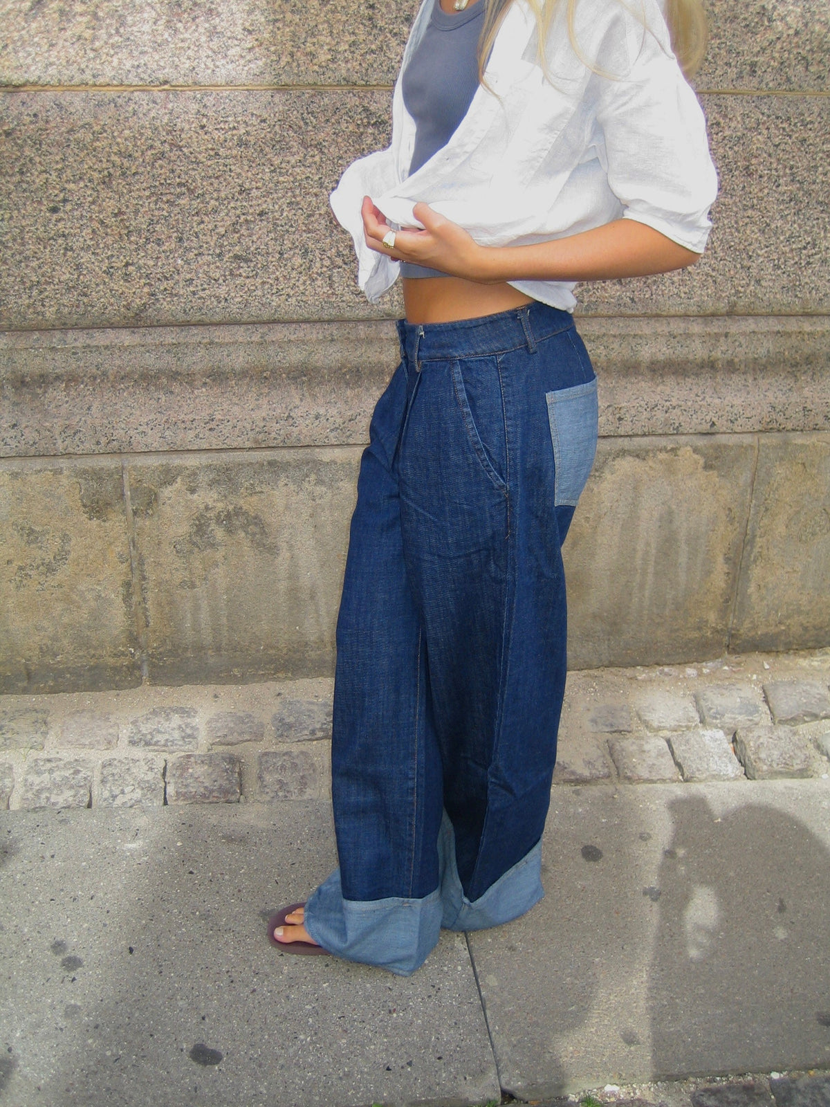 Koyu Denim Kadın Kot Pantolon