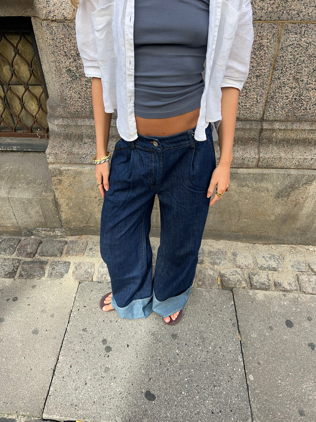 Koyu Denim Kadın Kot Pantolon