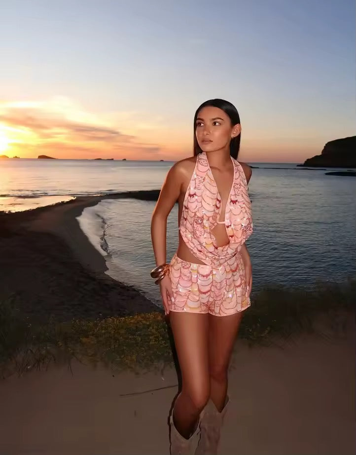 Sequin Holiday İkili Takım