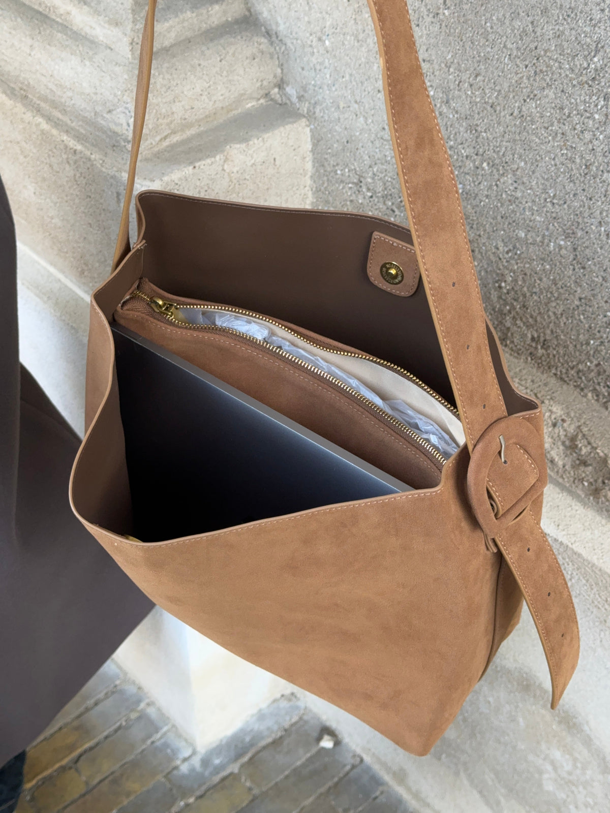 Barcelona Karamel Renkli Omuz Çantası