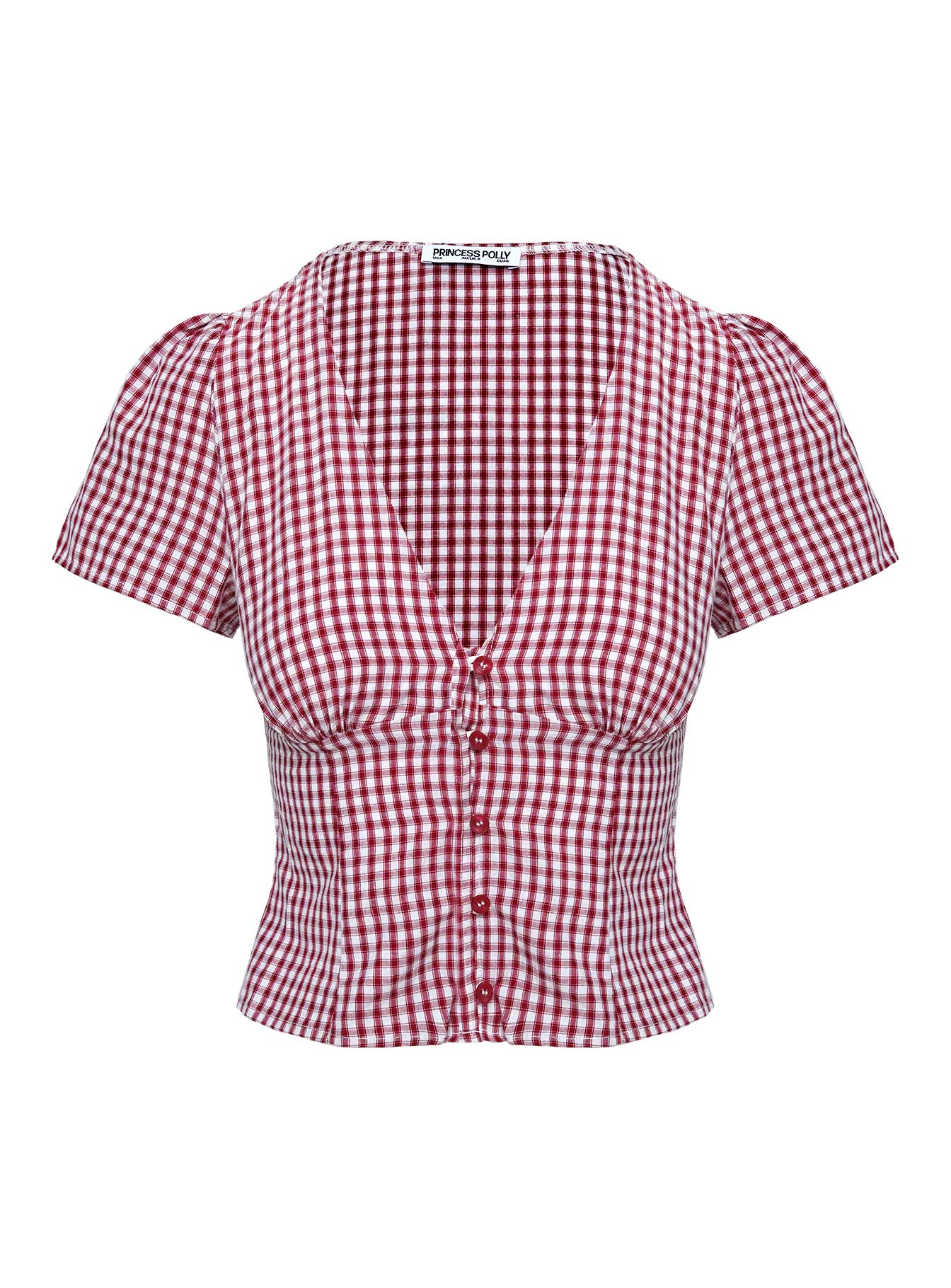 Isolda Kırmızı Gingham Bluz