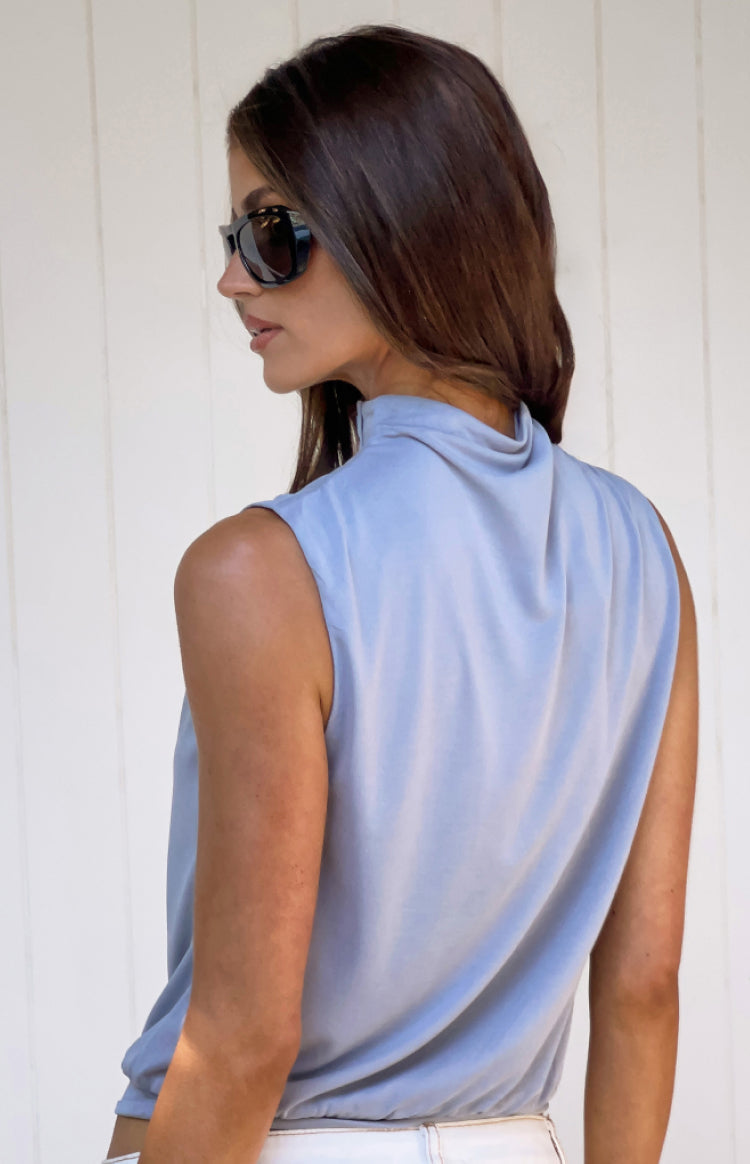 İndie Toz Mavi Butik Kadın Bluzu