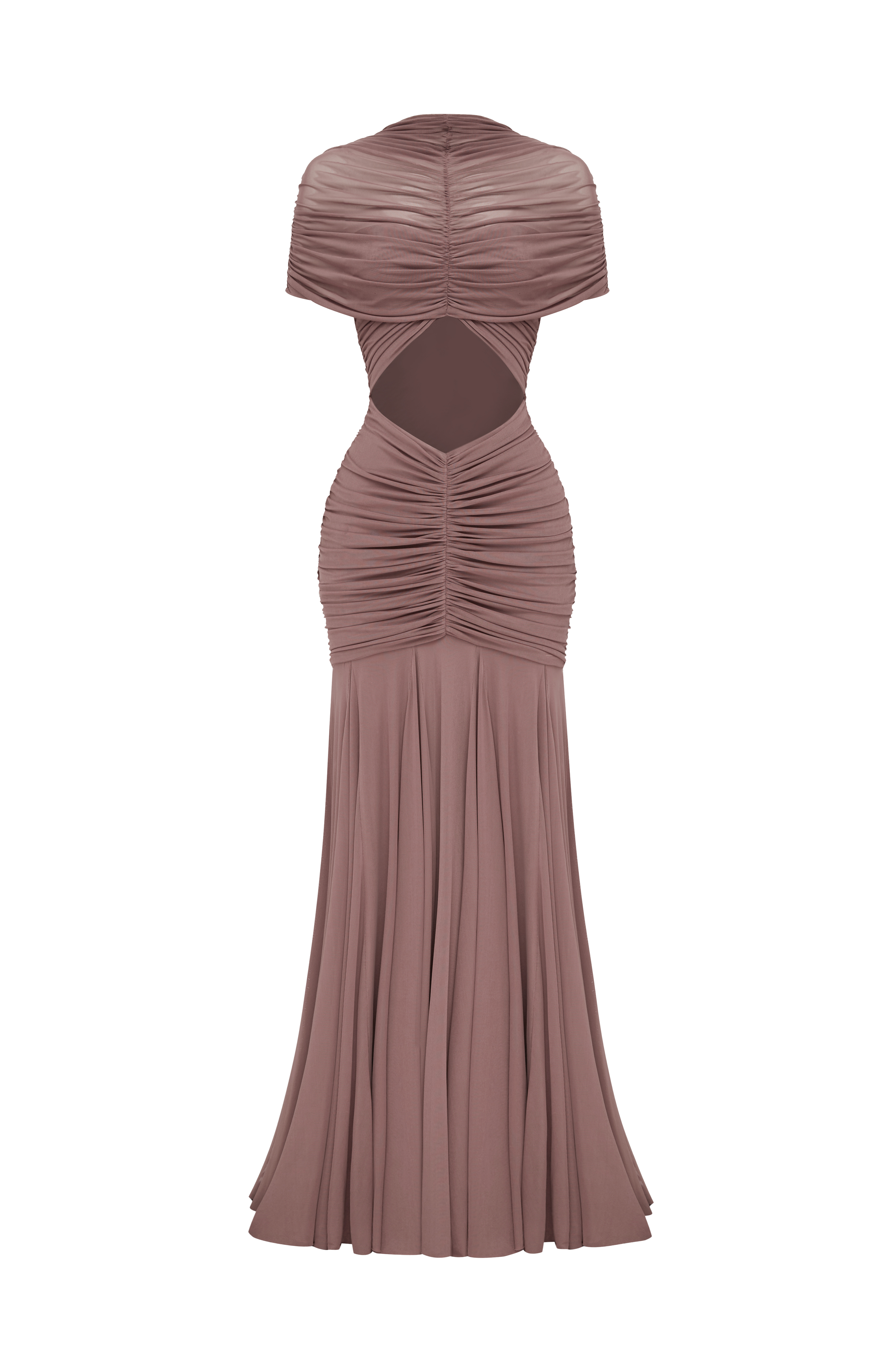 Jaya Toz Pembe Maxi Elbise