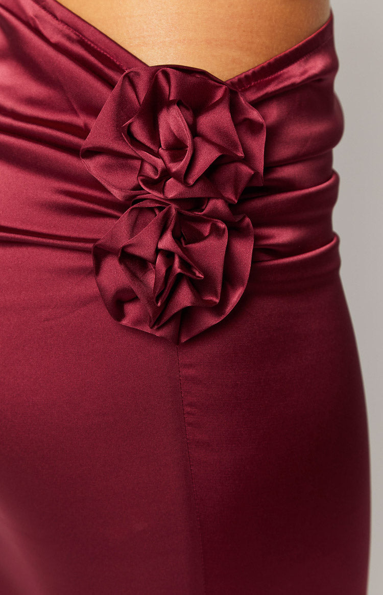 Bordo Lioness Ruh Eşi Maxi Etek