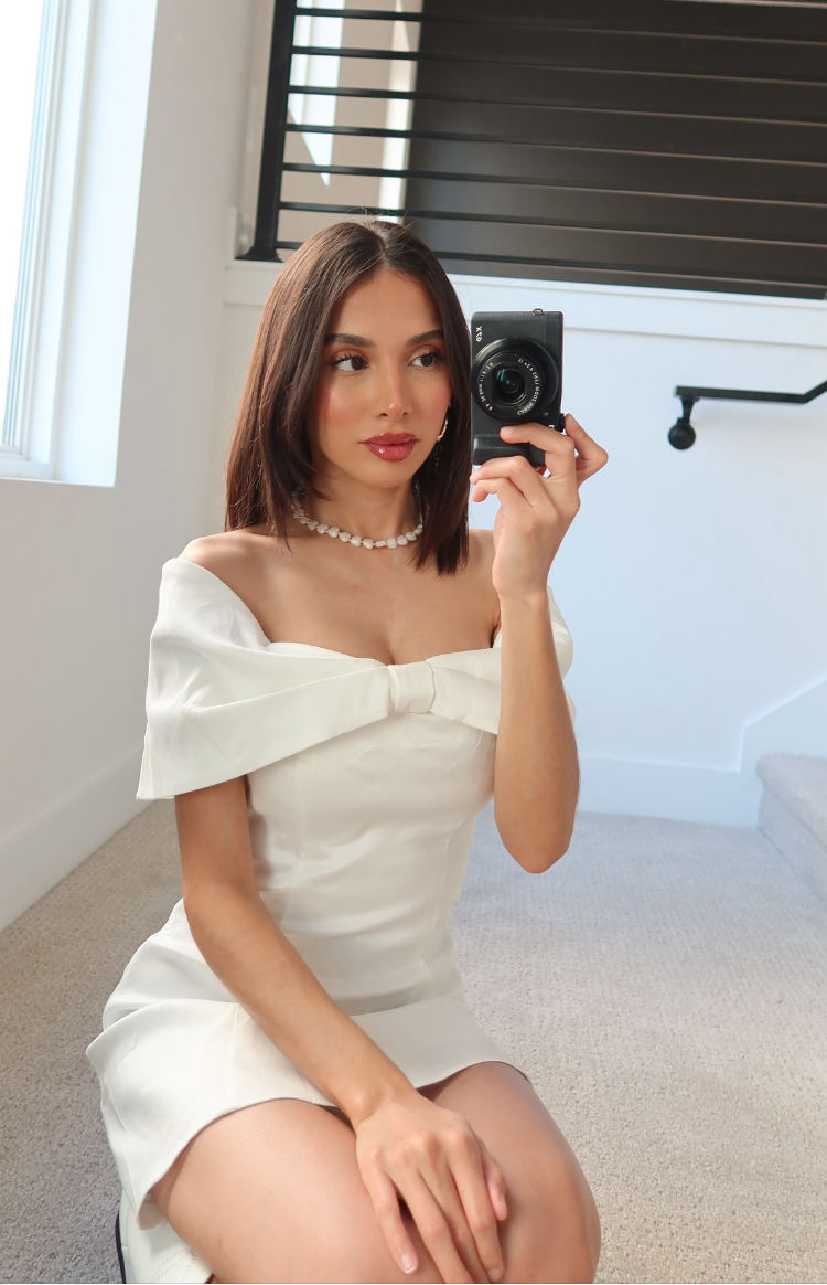 Lissy Beyaz Mini Elbise