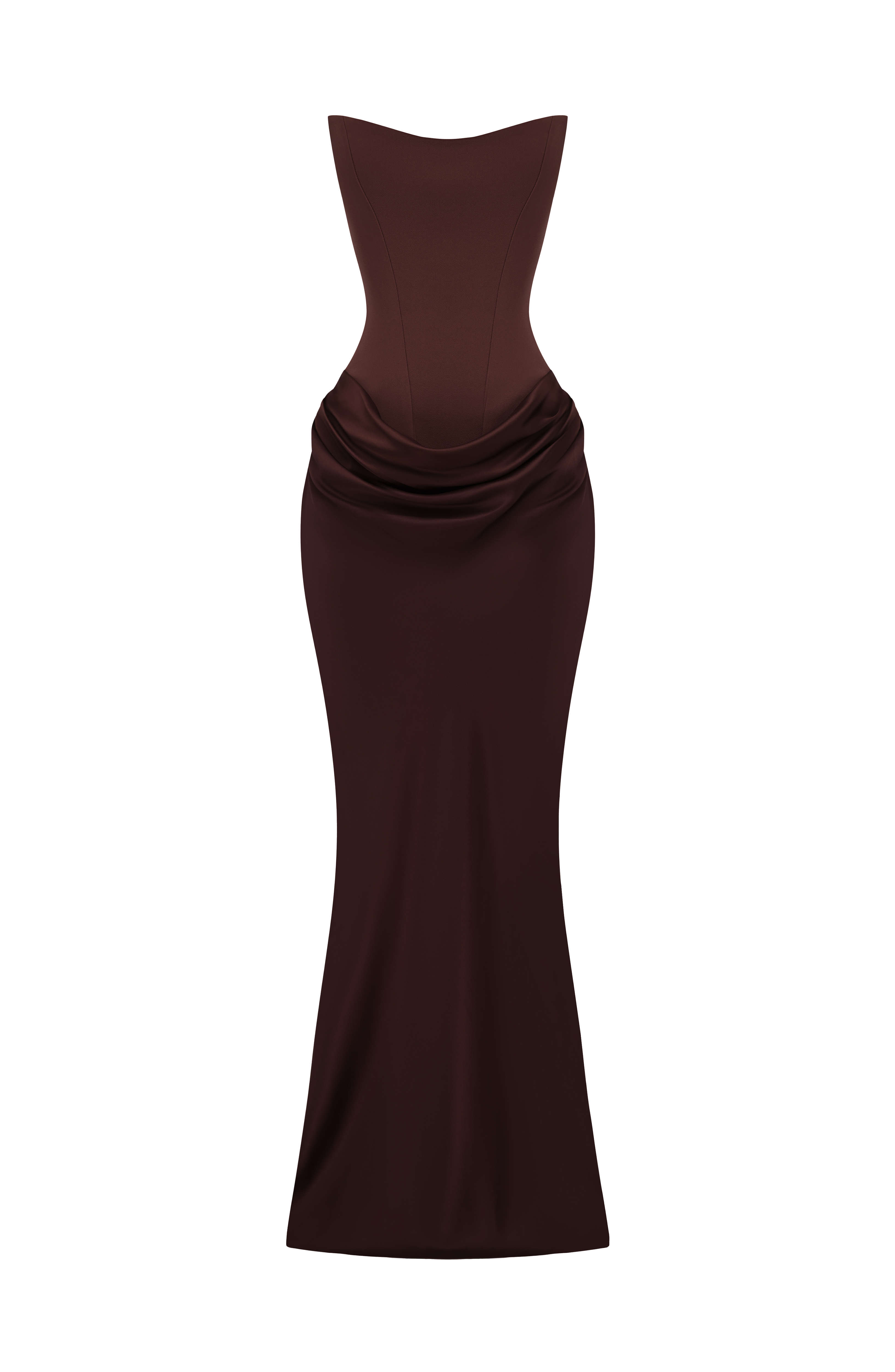 Marielle Maxi Elbise – Mürdüm Kahve