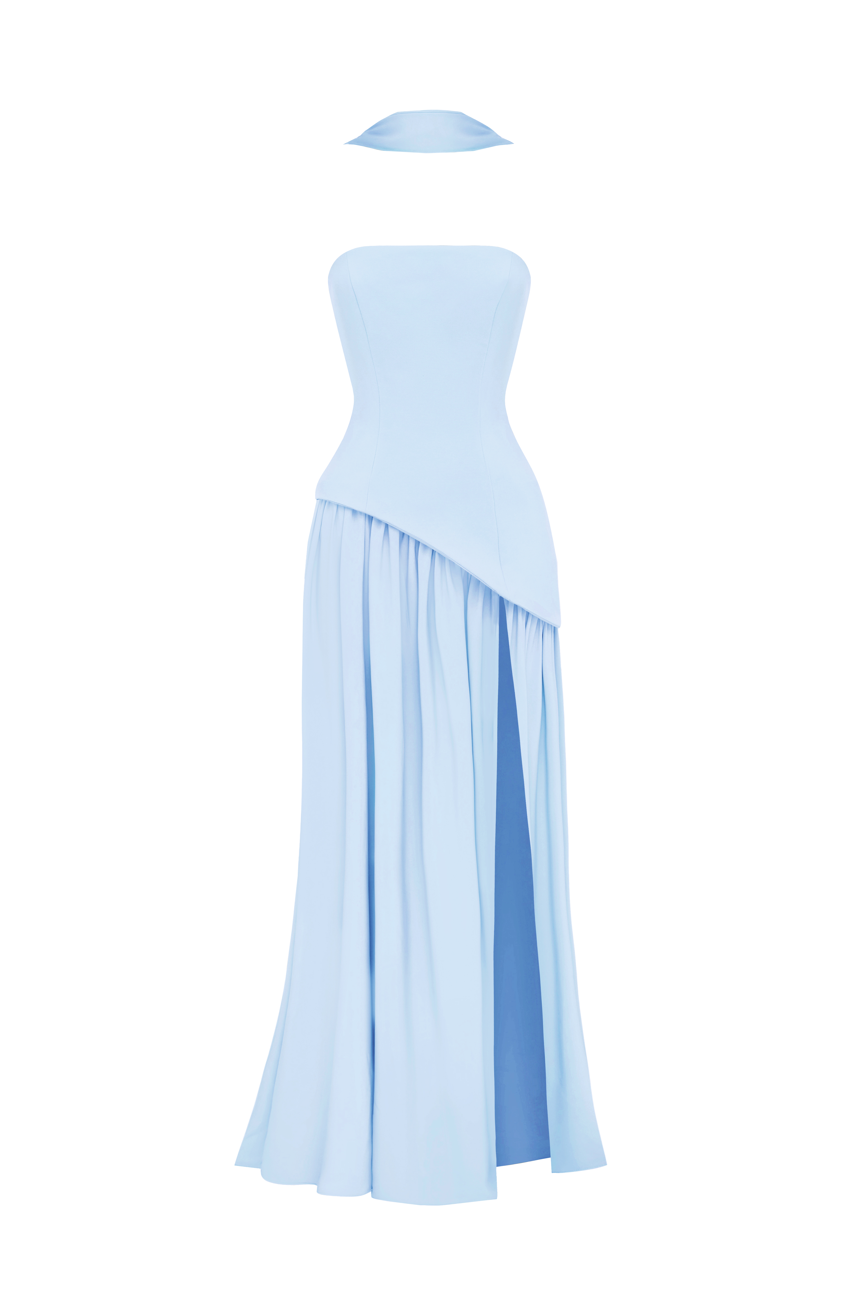 Maliyah Maxi Elbise – Bebek Mavisi