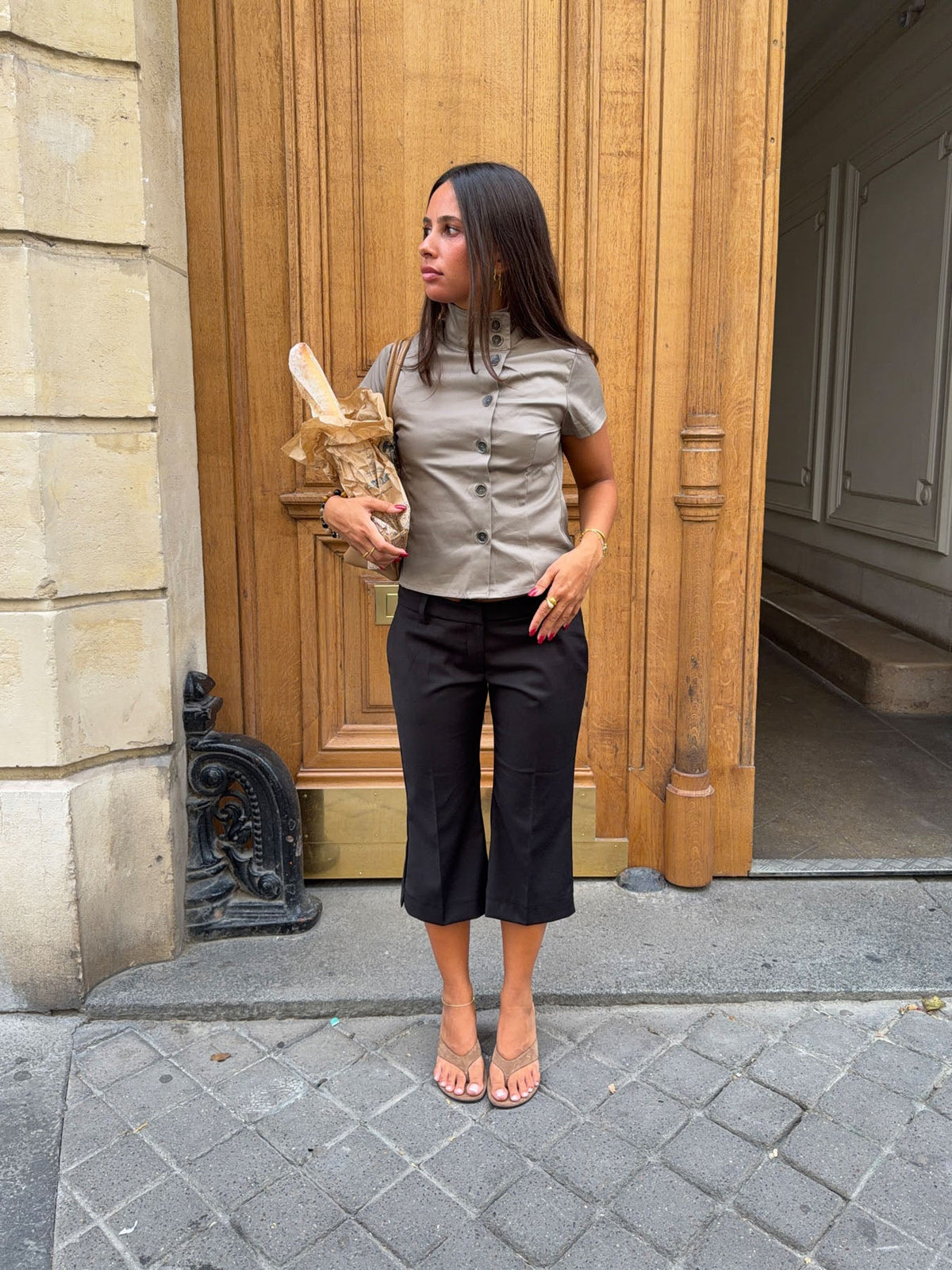 Betty Siyah Capri Pantolon