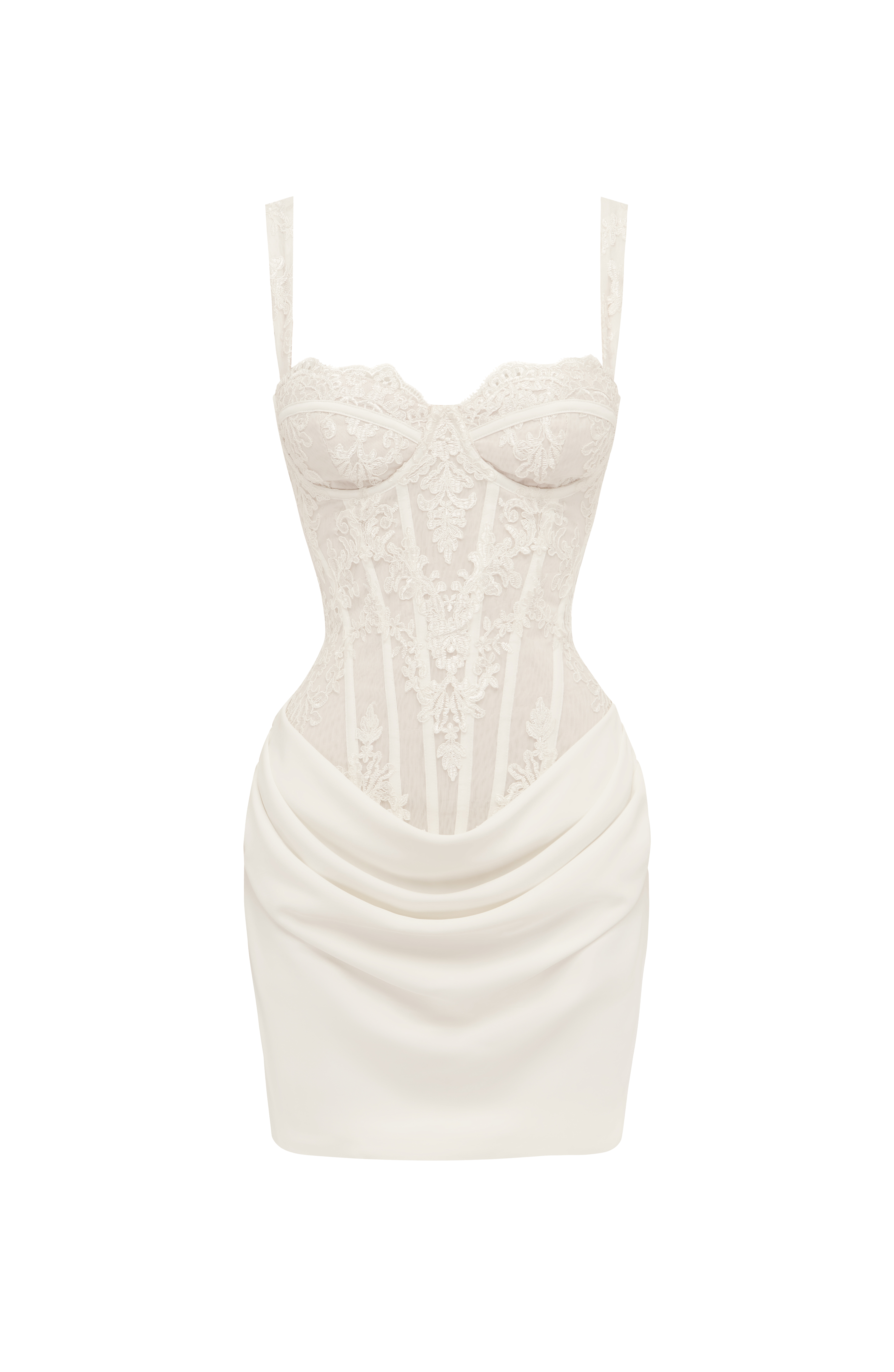 Nerina Mini Ekru Elbise