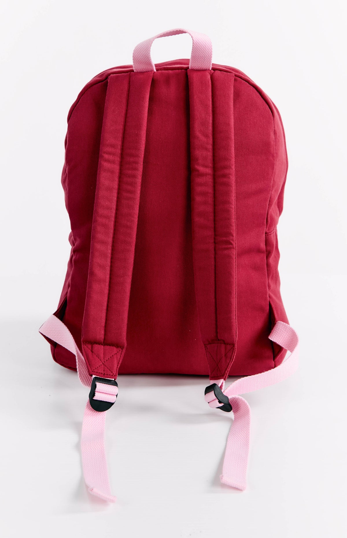 Bordo Pembe Yıldız Desenli Sırt Çantası