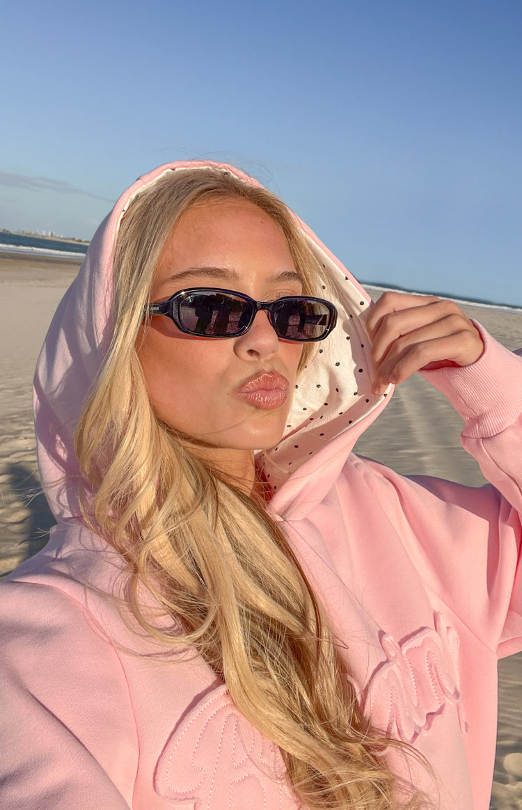 Presley Pembe Puantiye Kapşonlu Sweatshirt