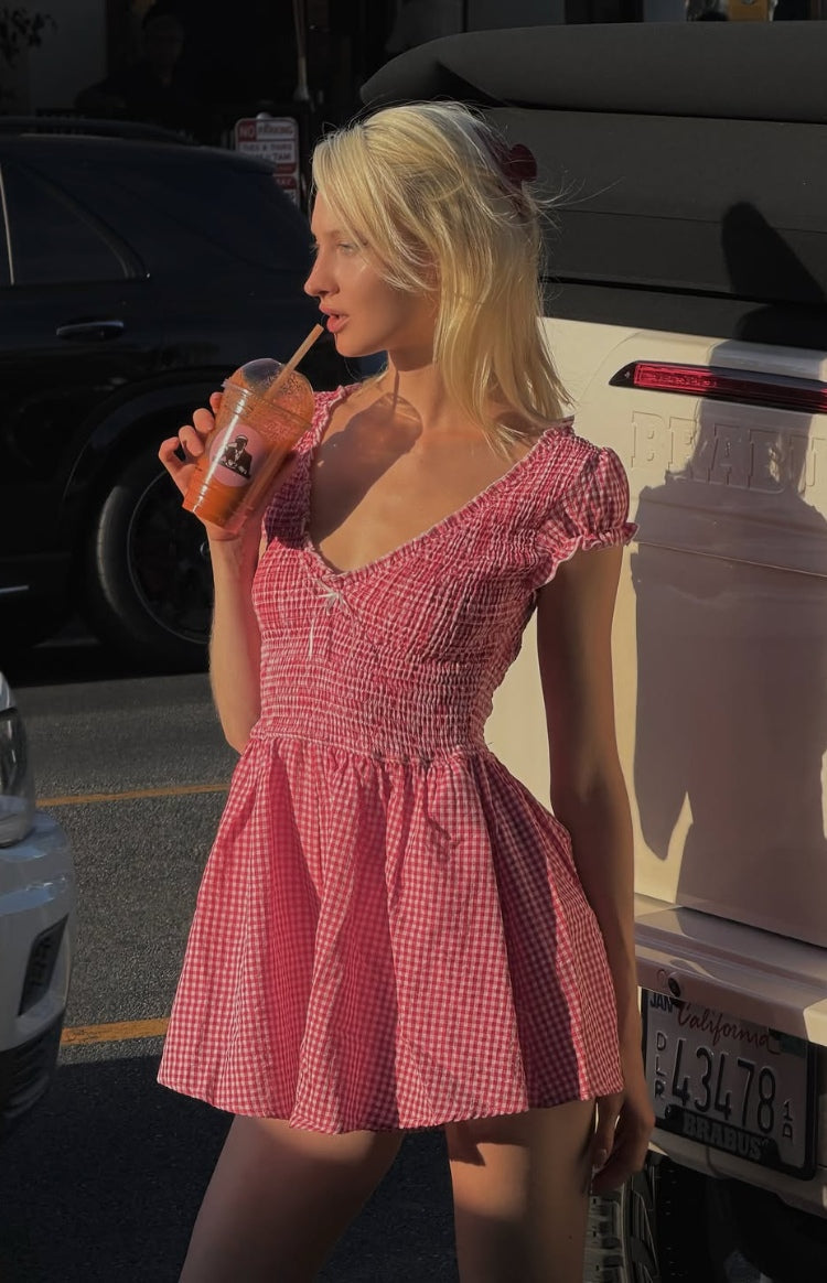 Raldo Kırmızı Gingham Desenli Tulum