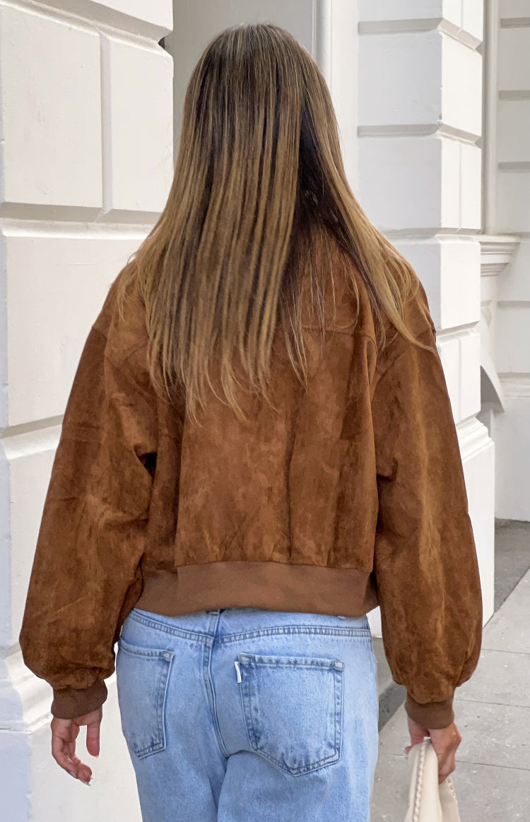 Rebecca Tan Kolları Lastikli Süet Bomber Ceket
