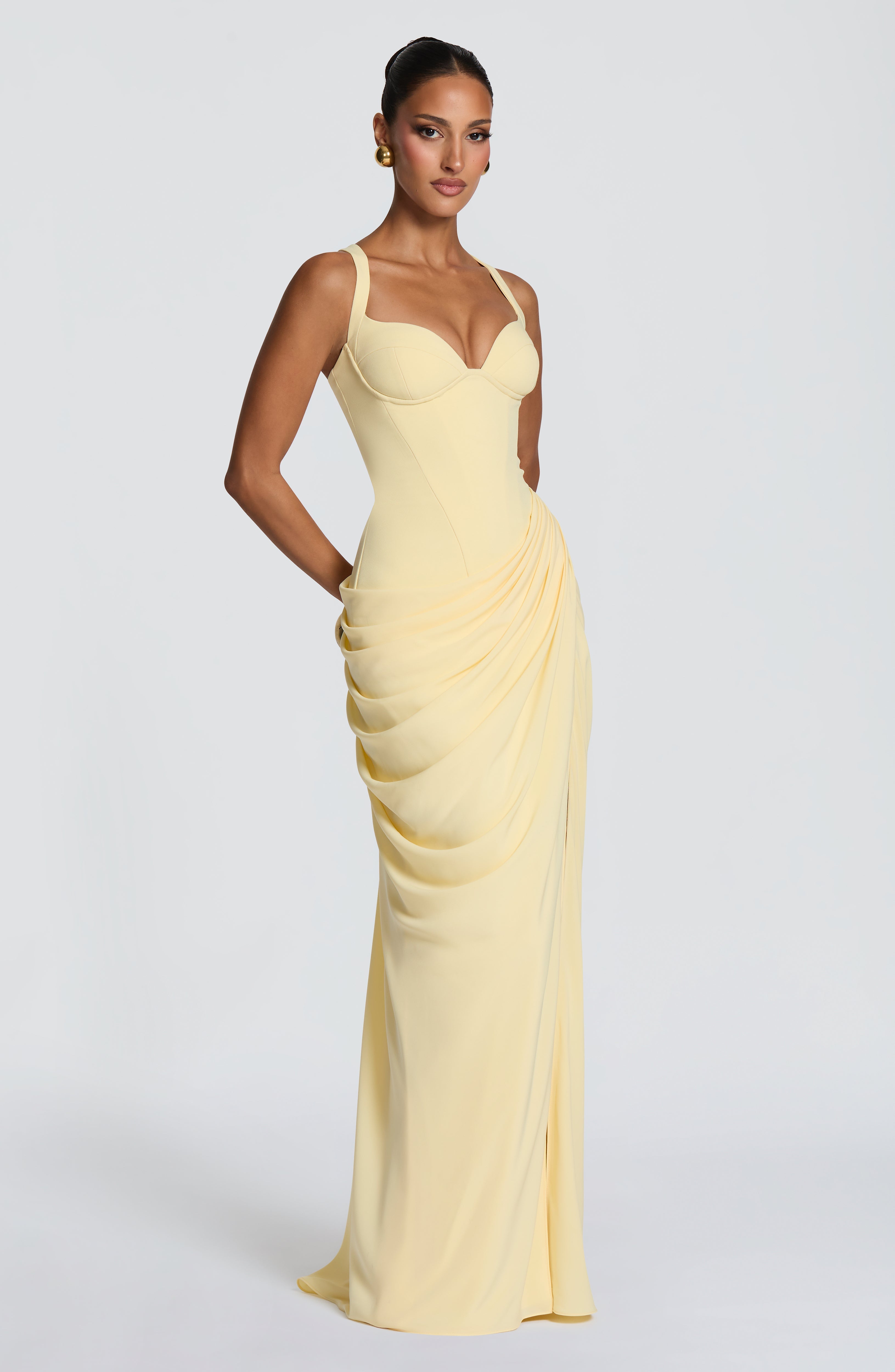 Elara Limon Maxi Elbise