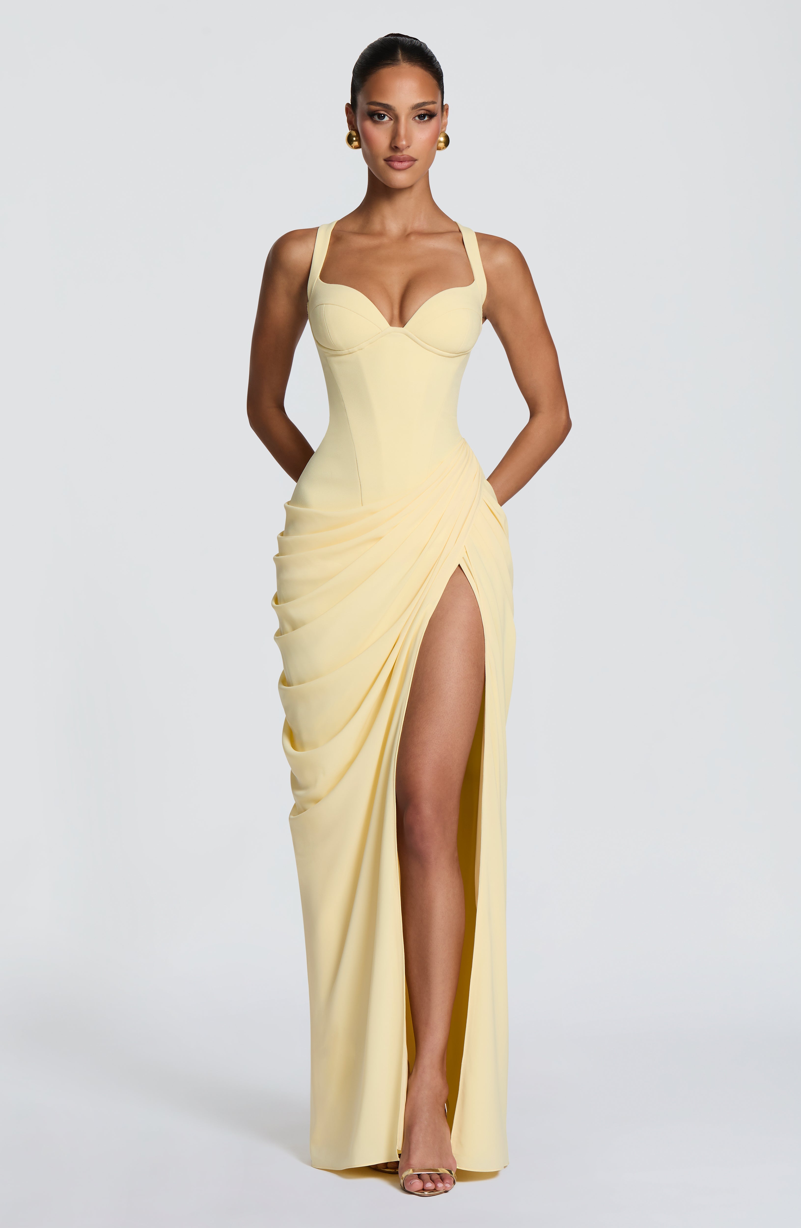 Elara Limon Maxi Elbise