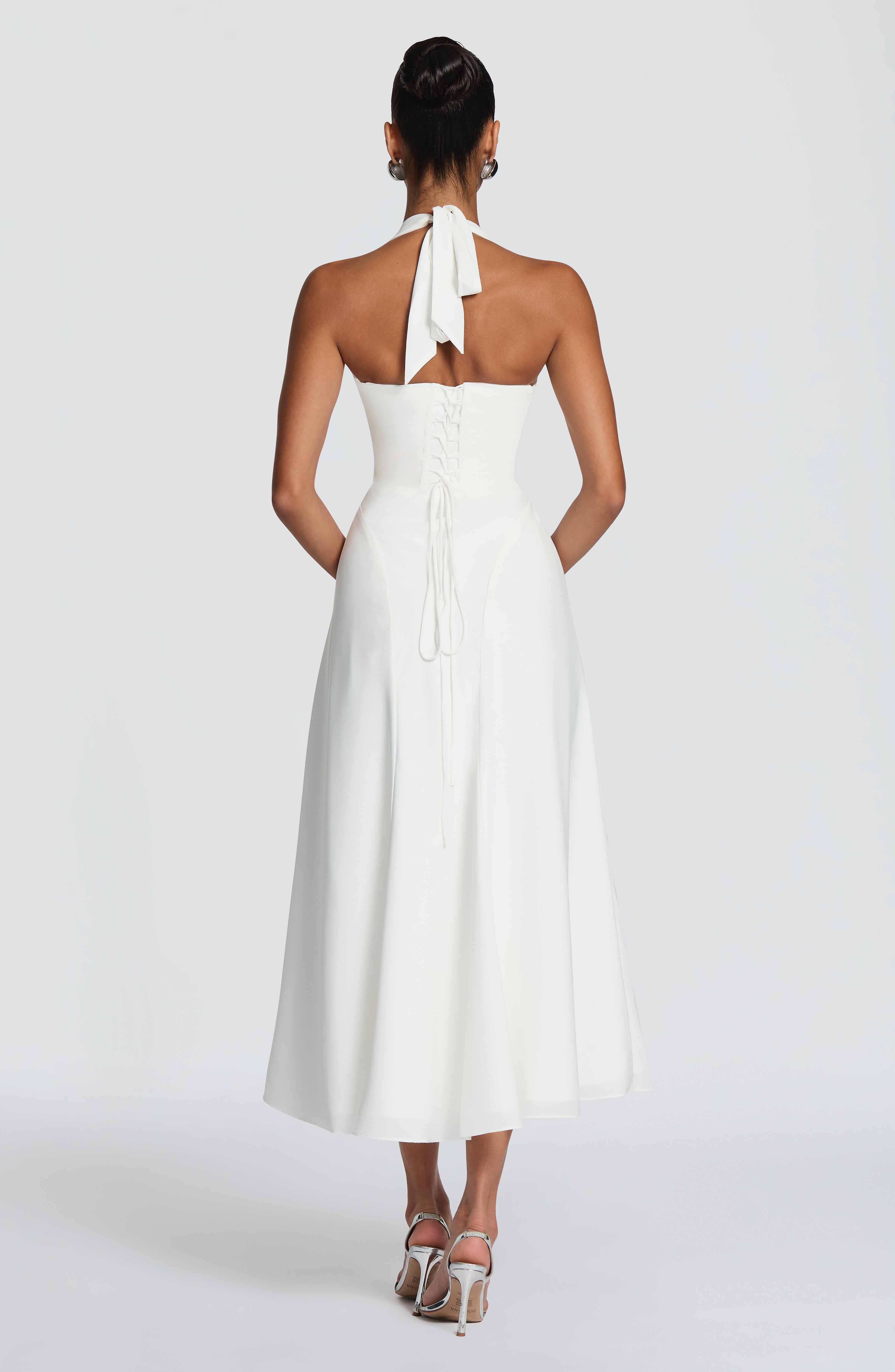 Hayden Midi Krem Elbise