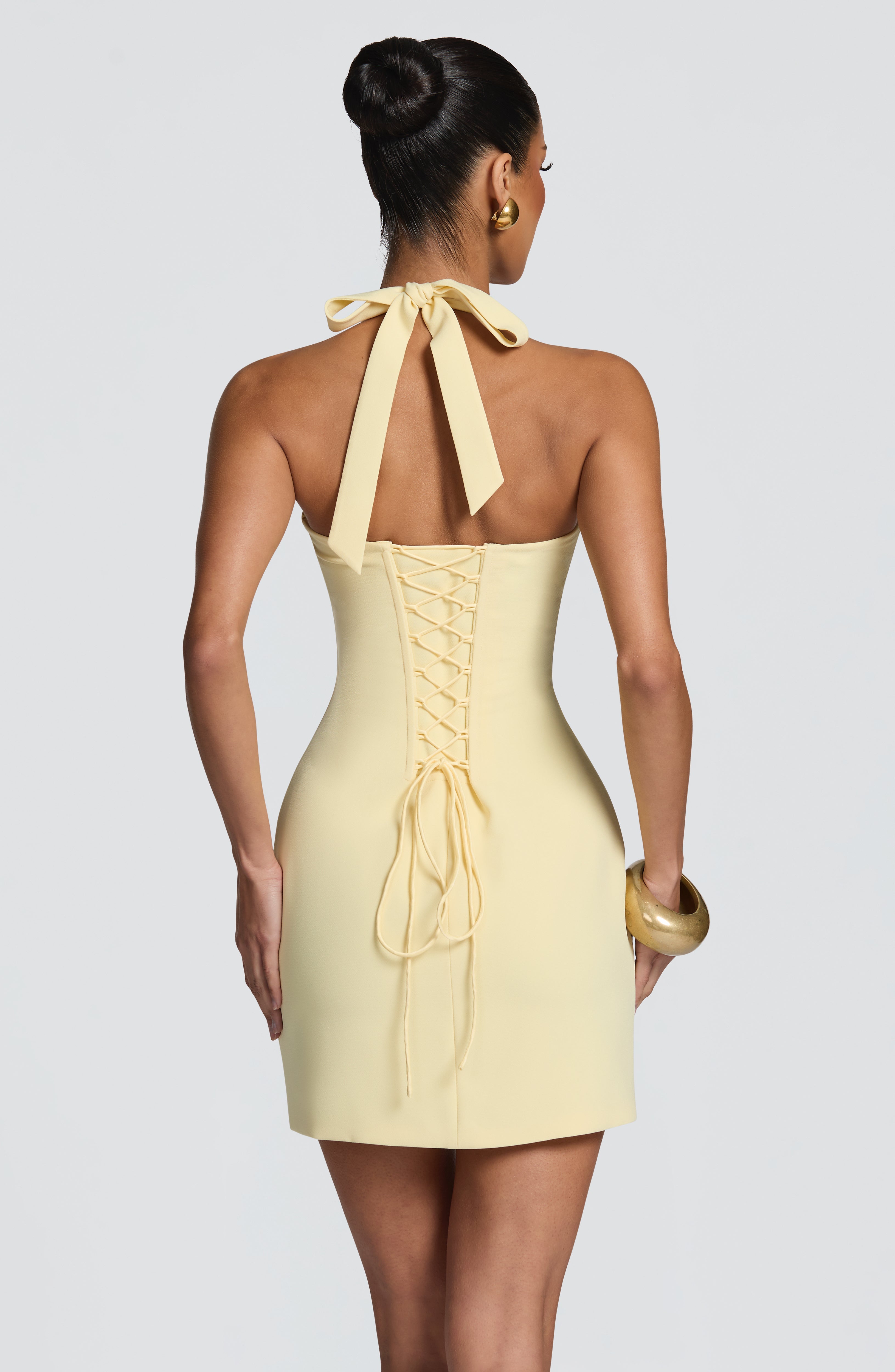 Yazlık Limon Cassia Mini Elbise