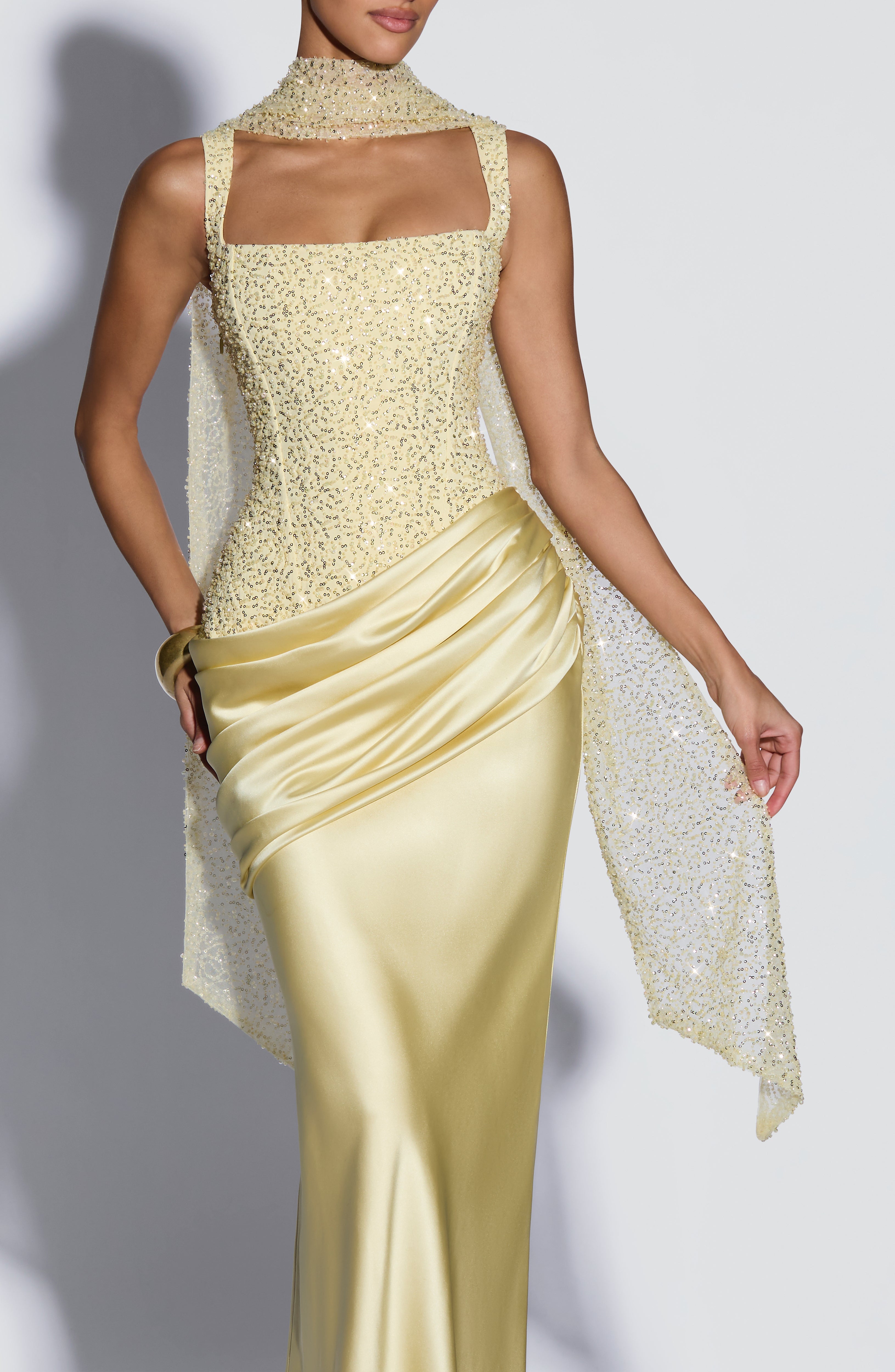 Alexandria Limon Maxi Elbise