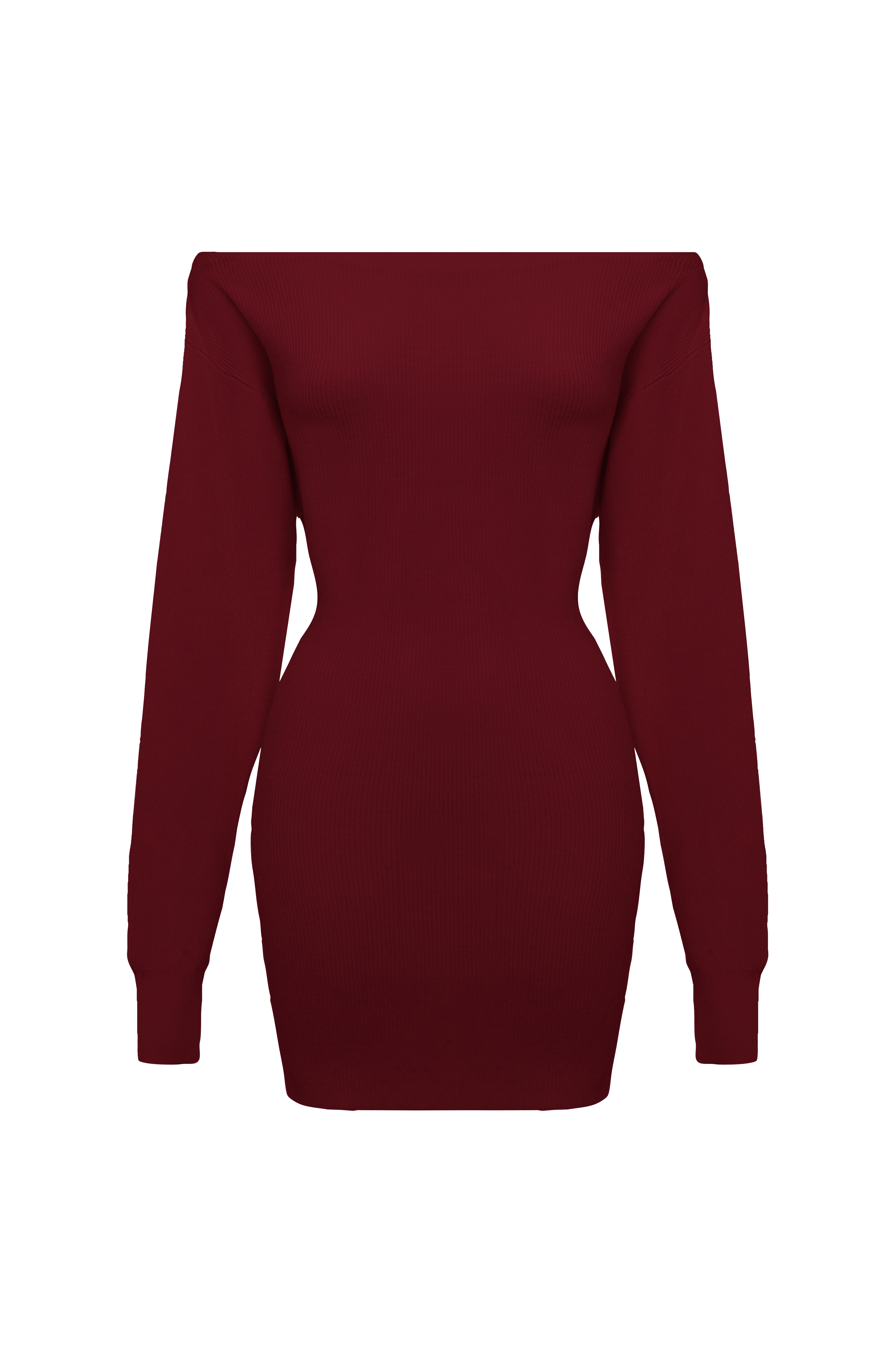 Bordo Sawyer Mini Elbise