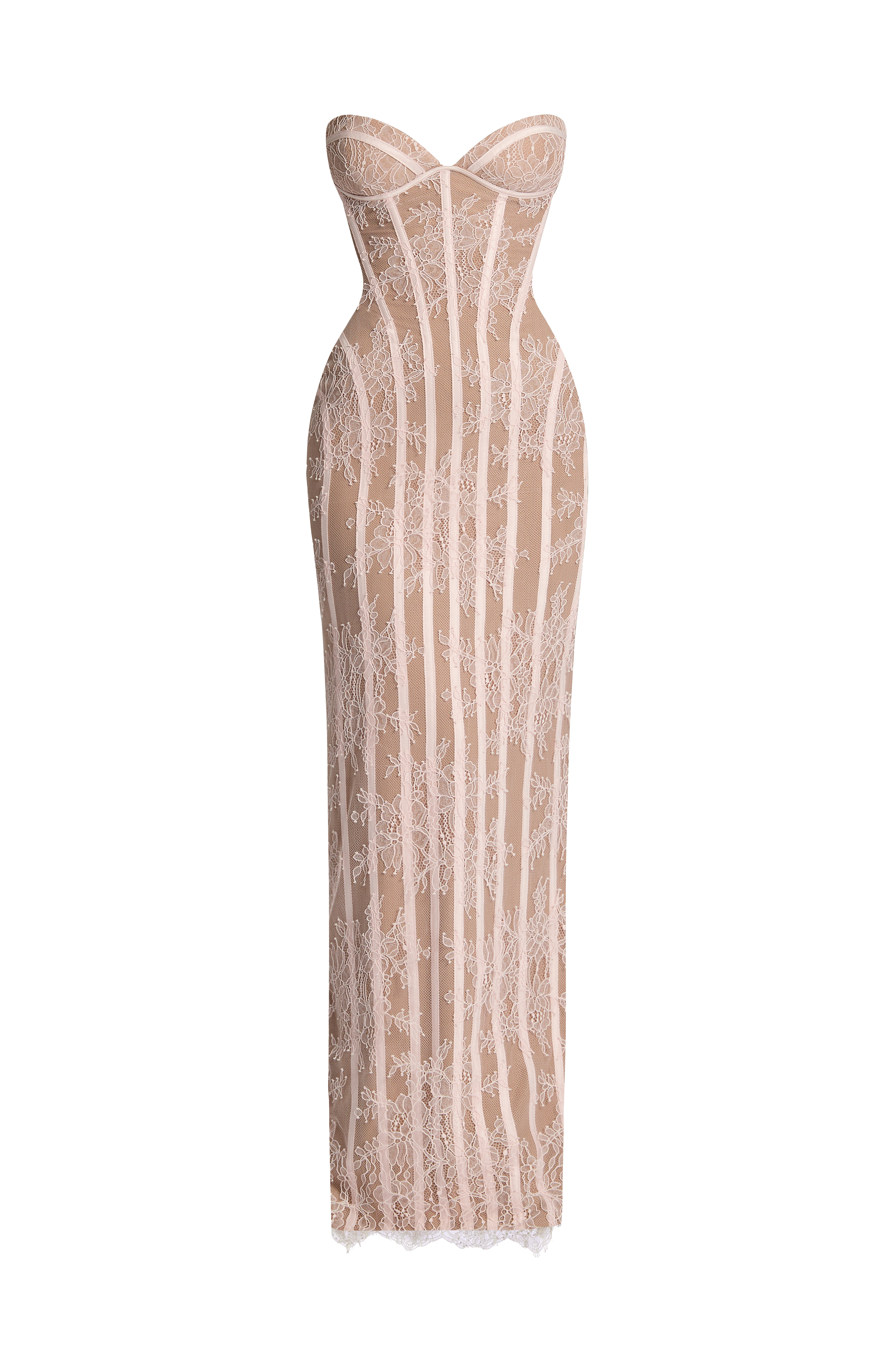 Pembe Sian Maxi Elbise
