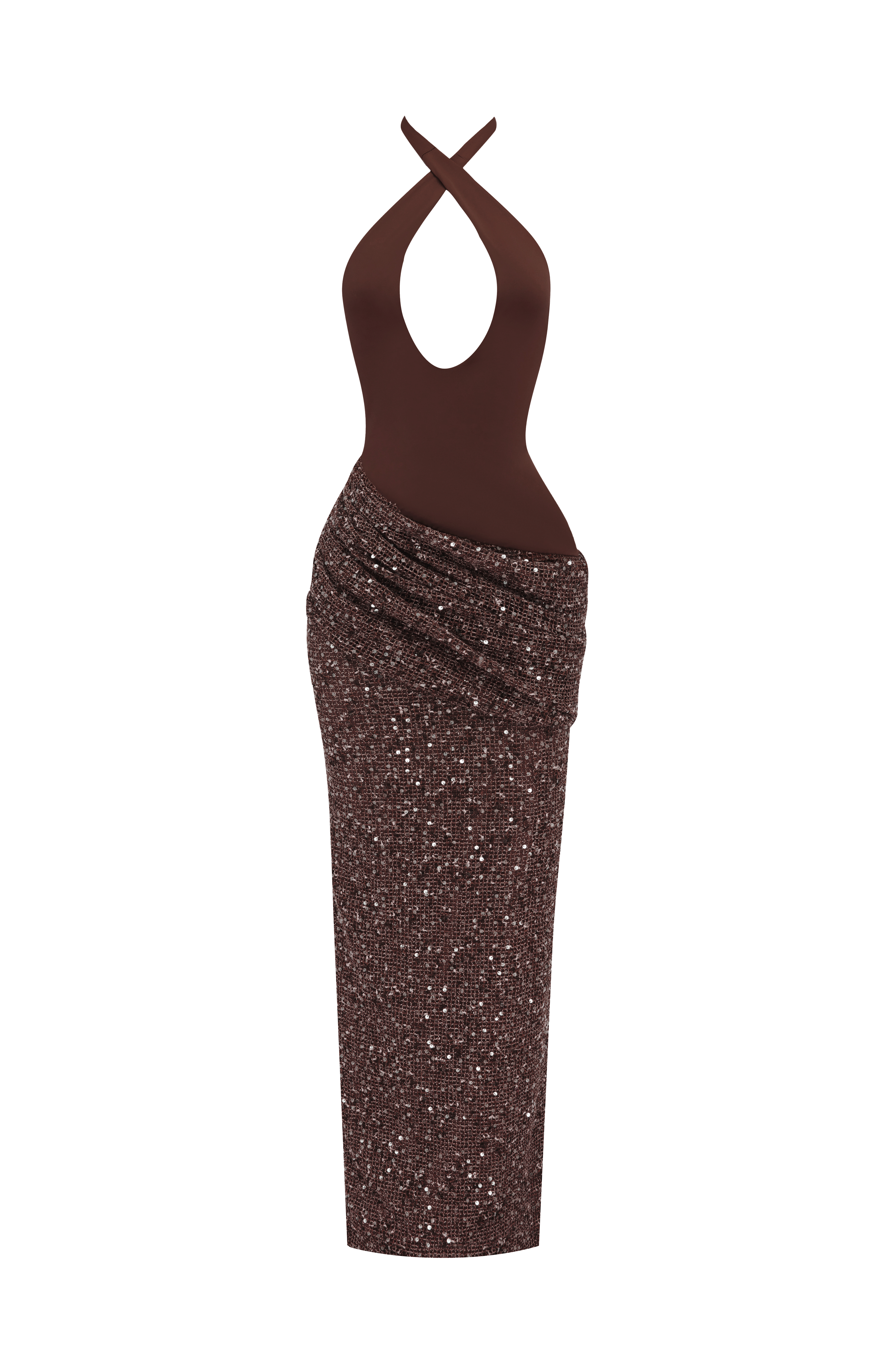Solea Maxi Erik Kahverengi Elbise