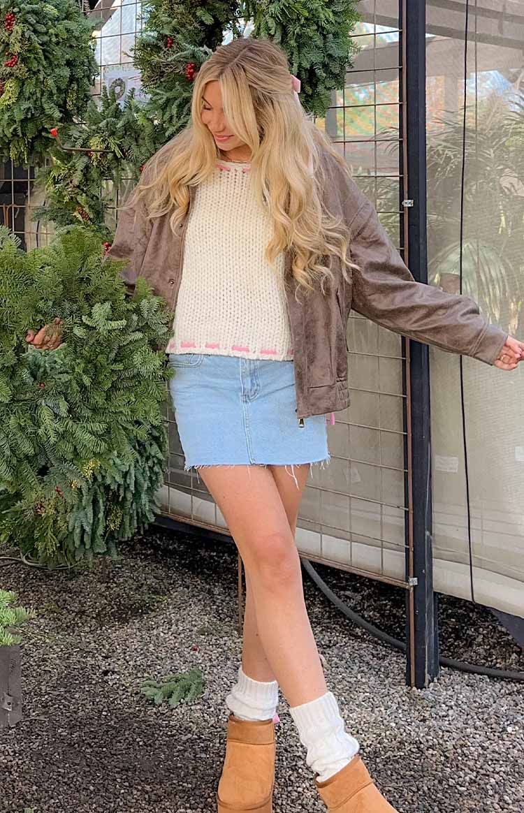 Siletto Denim Düşük Bel Mini Etek