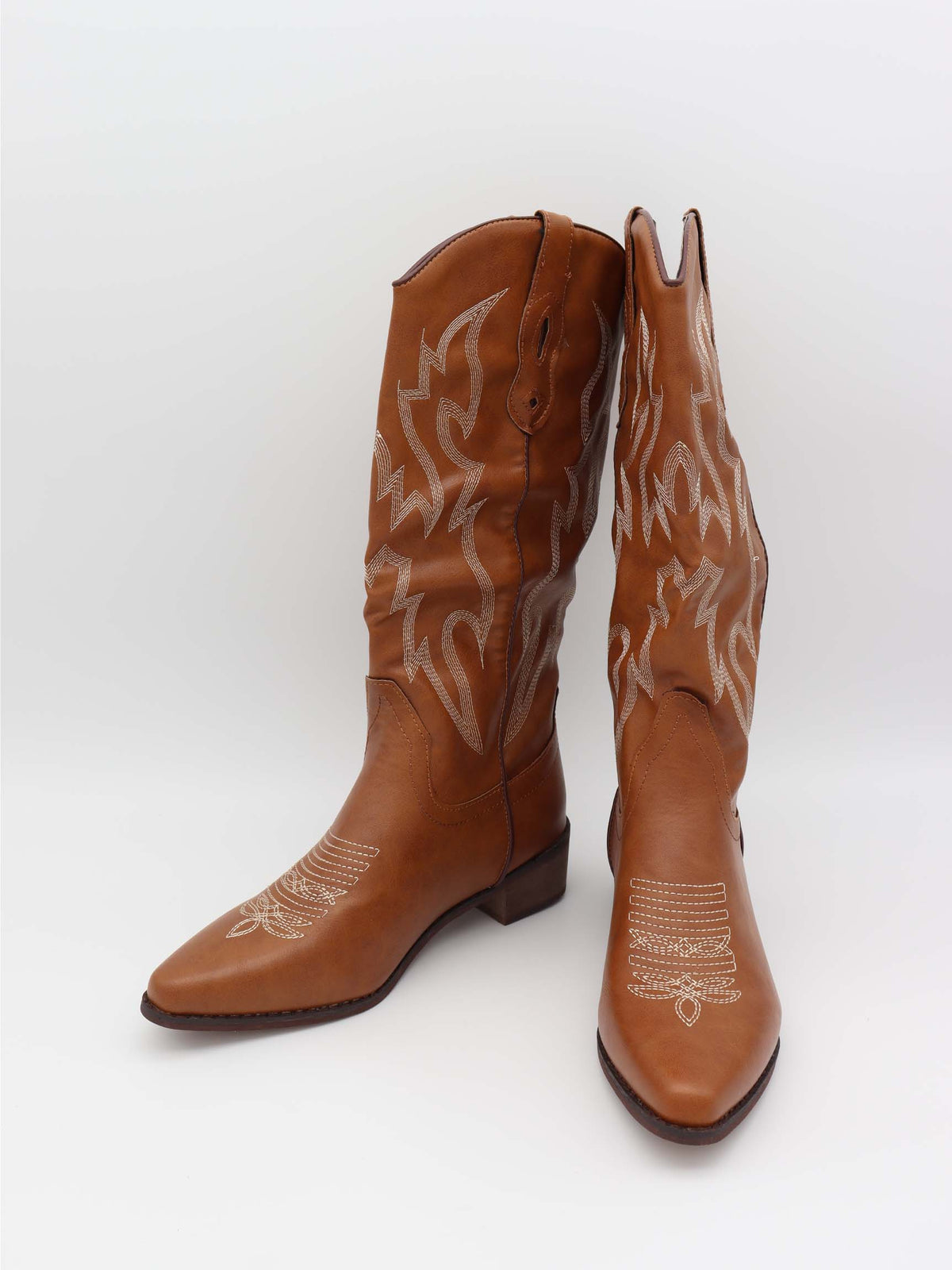 Cille Kahverengi Cowboy Botları