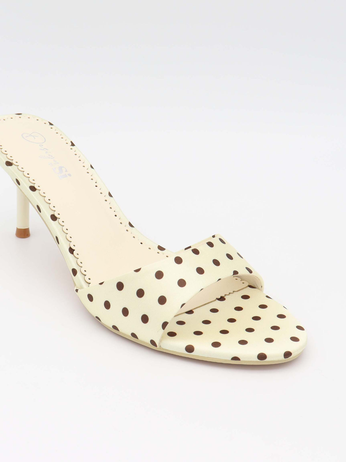 Krem Kahverengi Dottie Mules
