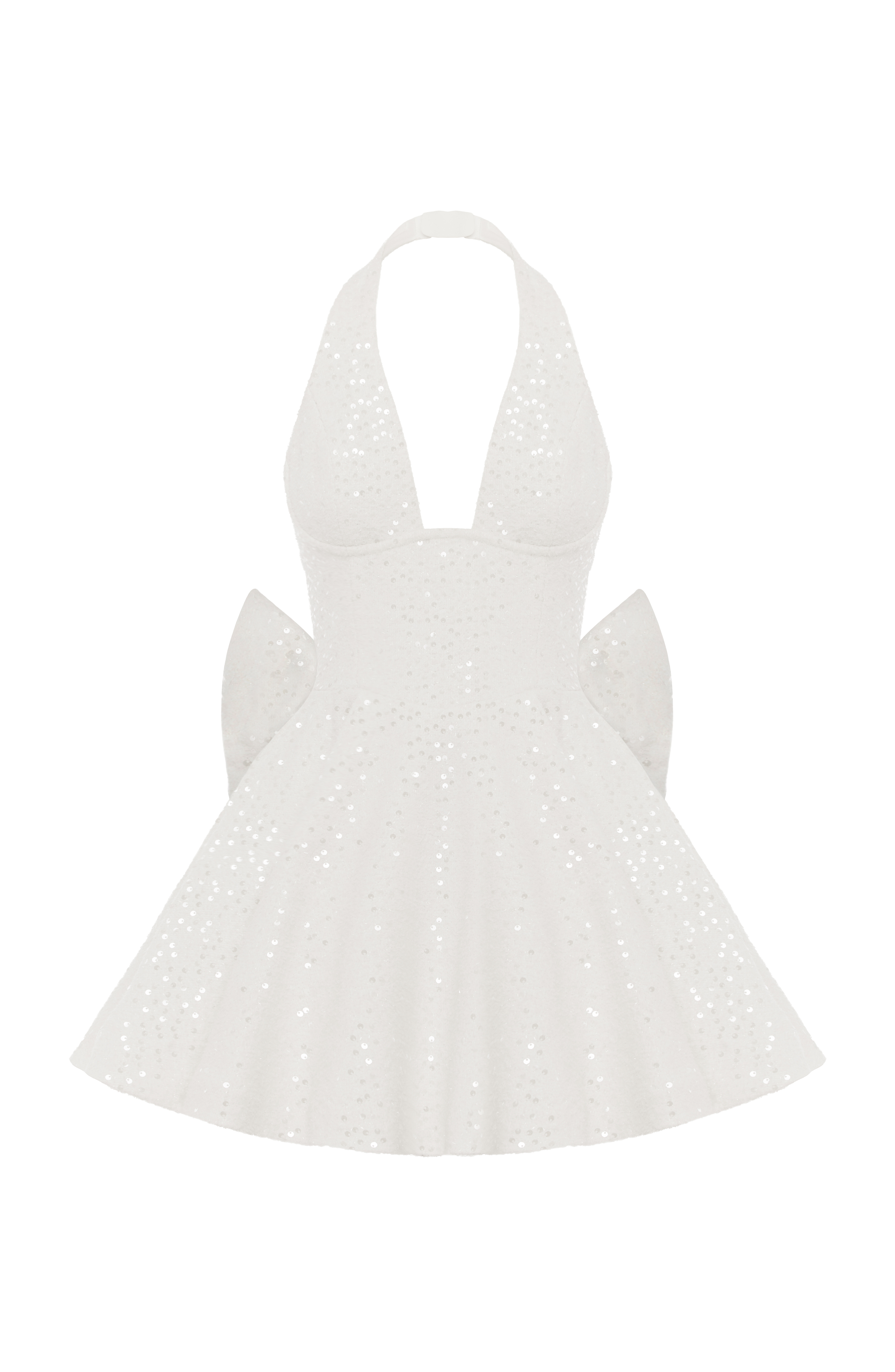 Talara Mini Ekru Elbise
