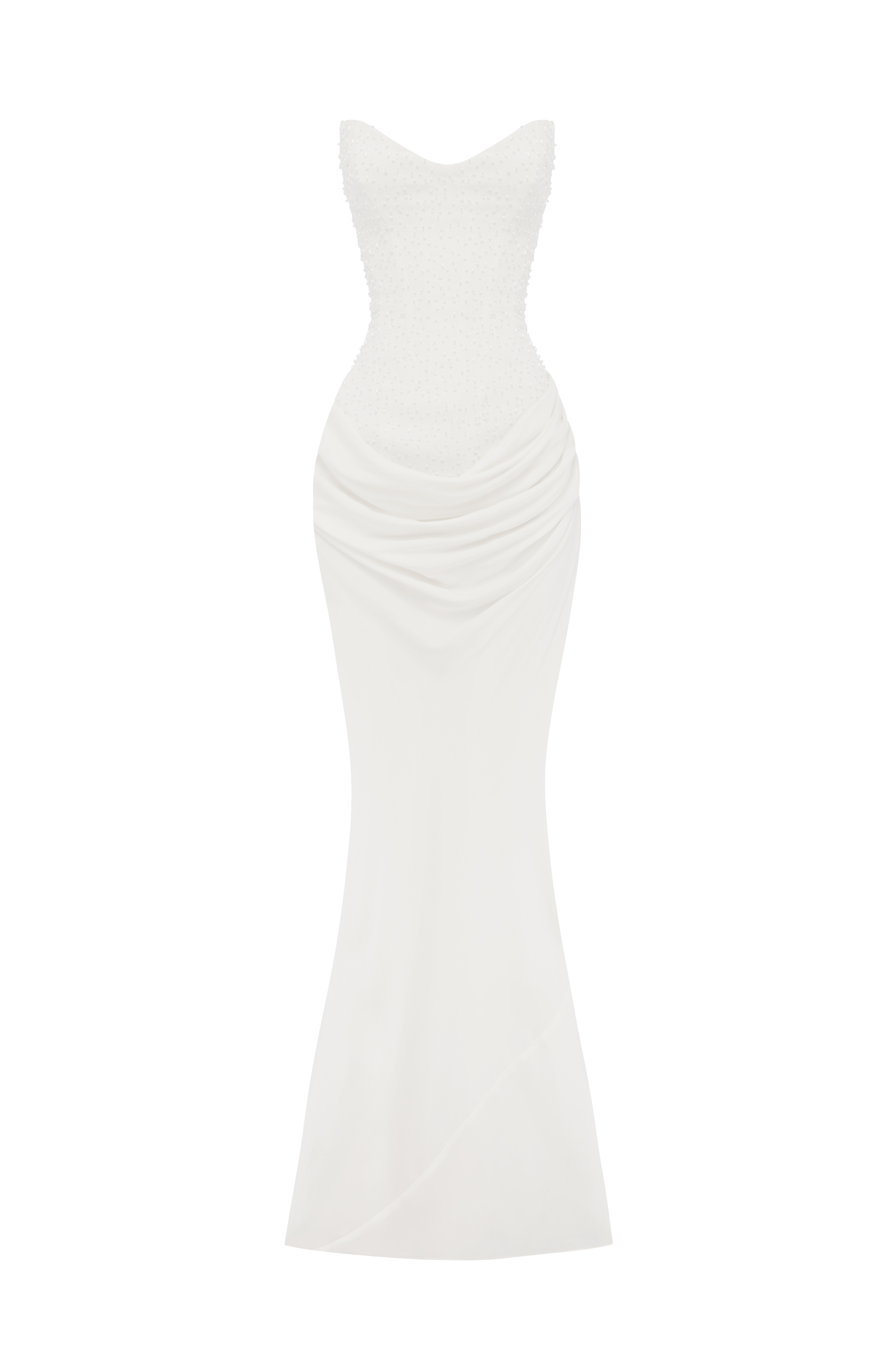Tindra Maxi Ekru Elbise