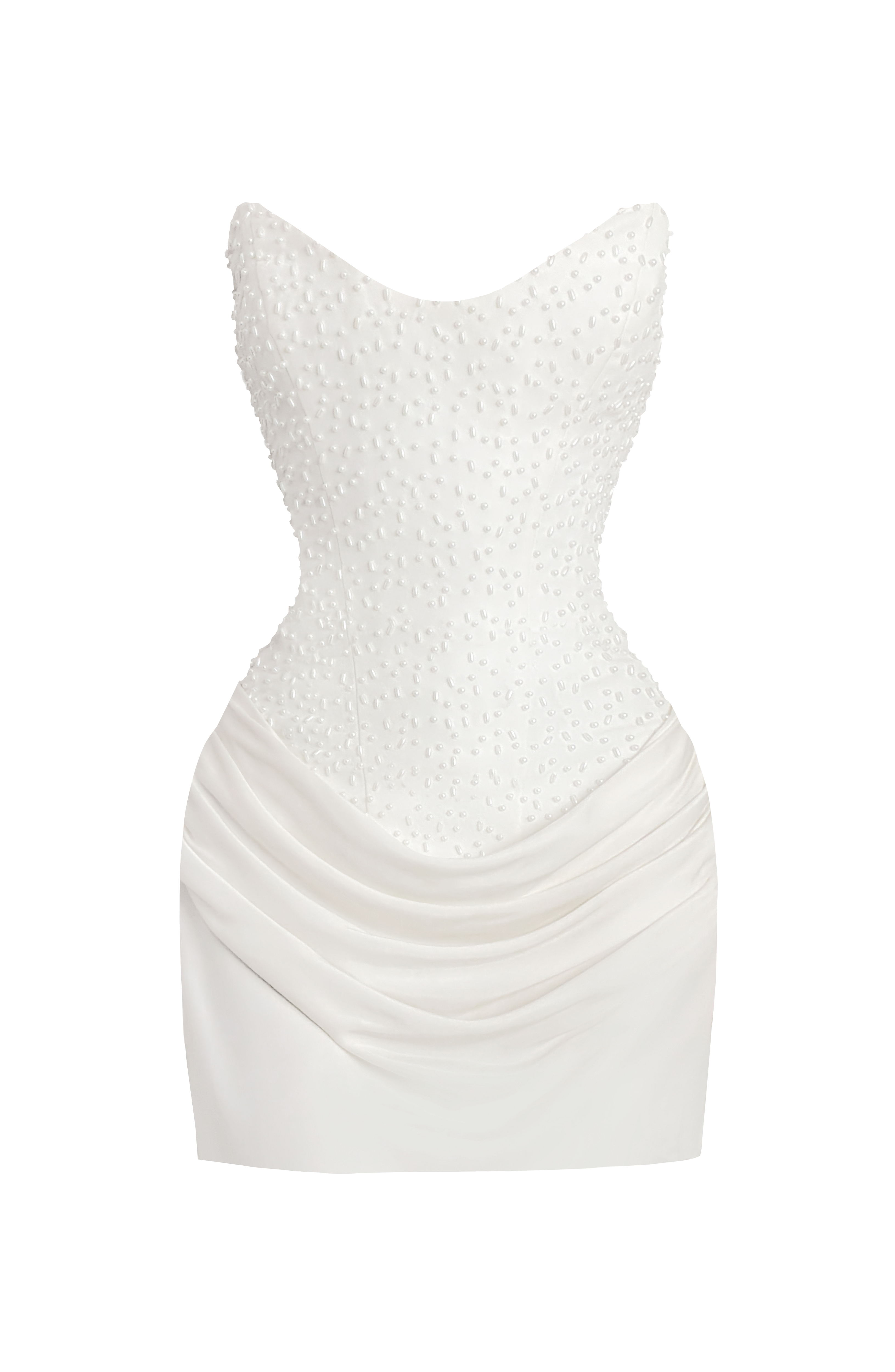 Tindra Mini Ekru Elbise