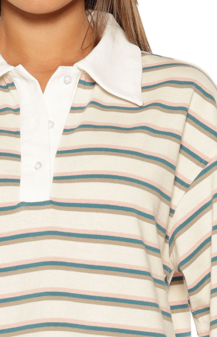 Tilda Yeşil Çizgili Polo Tişört