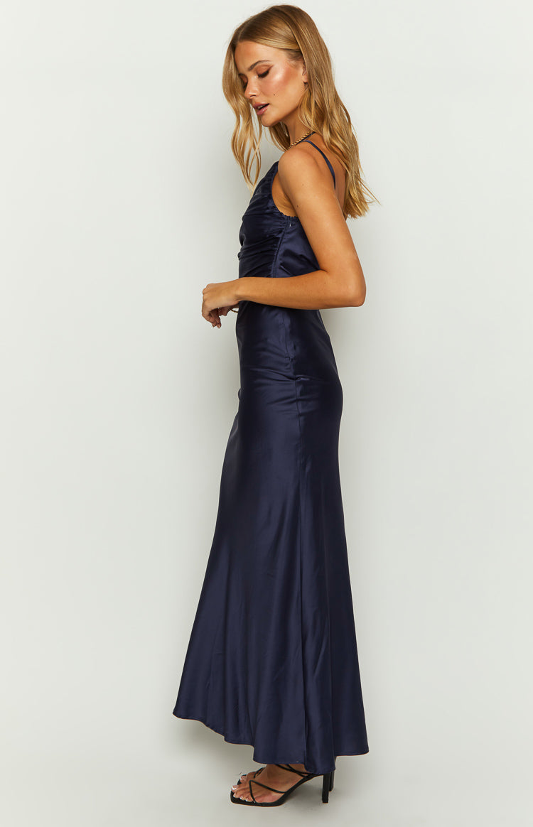 Tina Lacivert Maxi Elbise