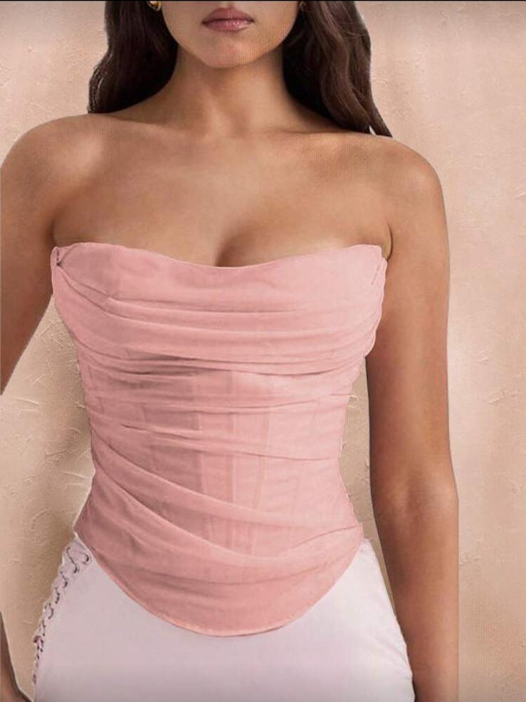 Drapiertes Corsagen Top