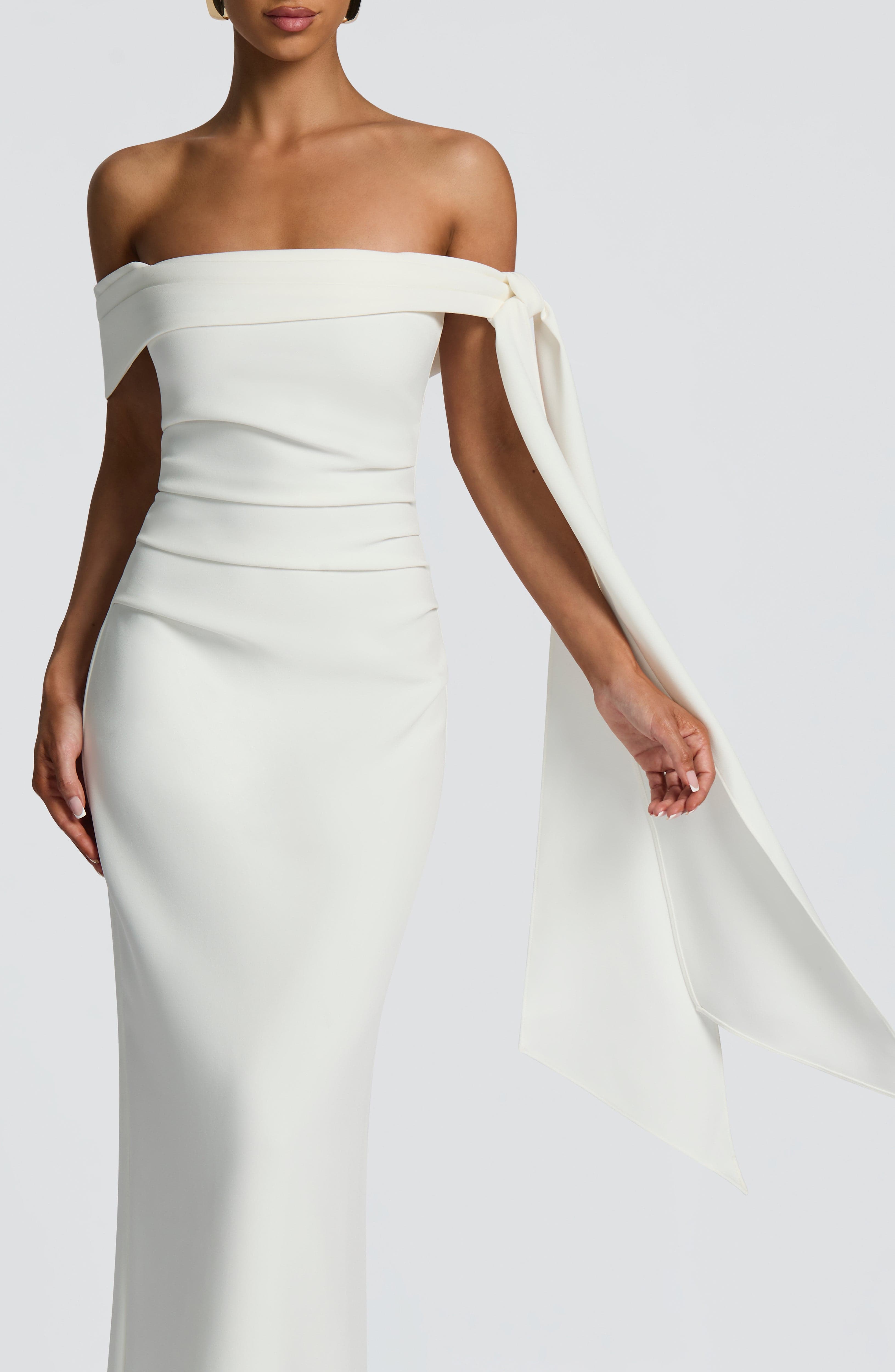 Addie Maxi Ekru Elbise