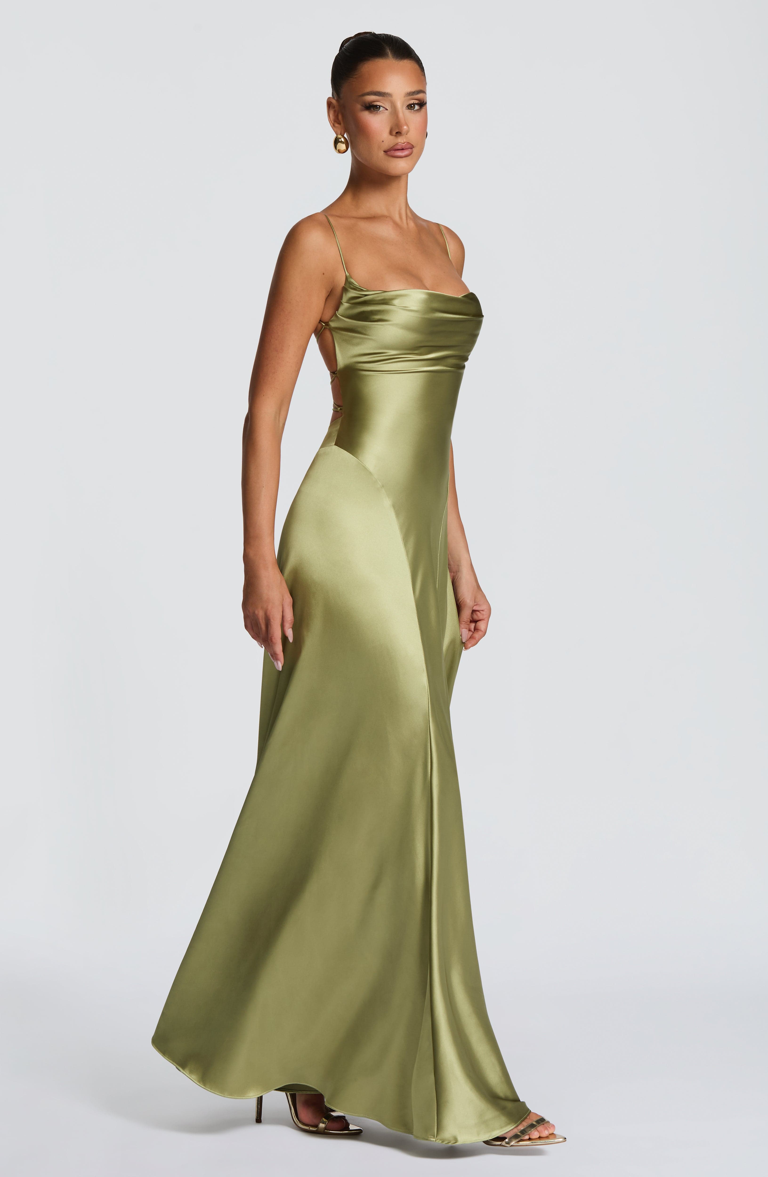 Adelina Maxi Haki Elbise