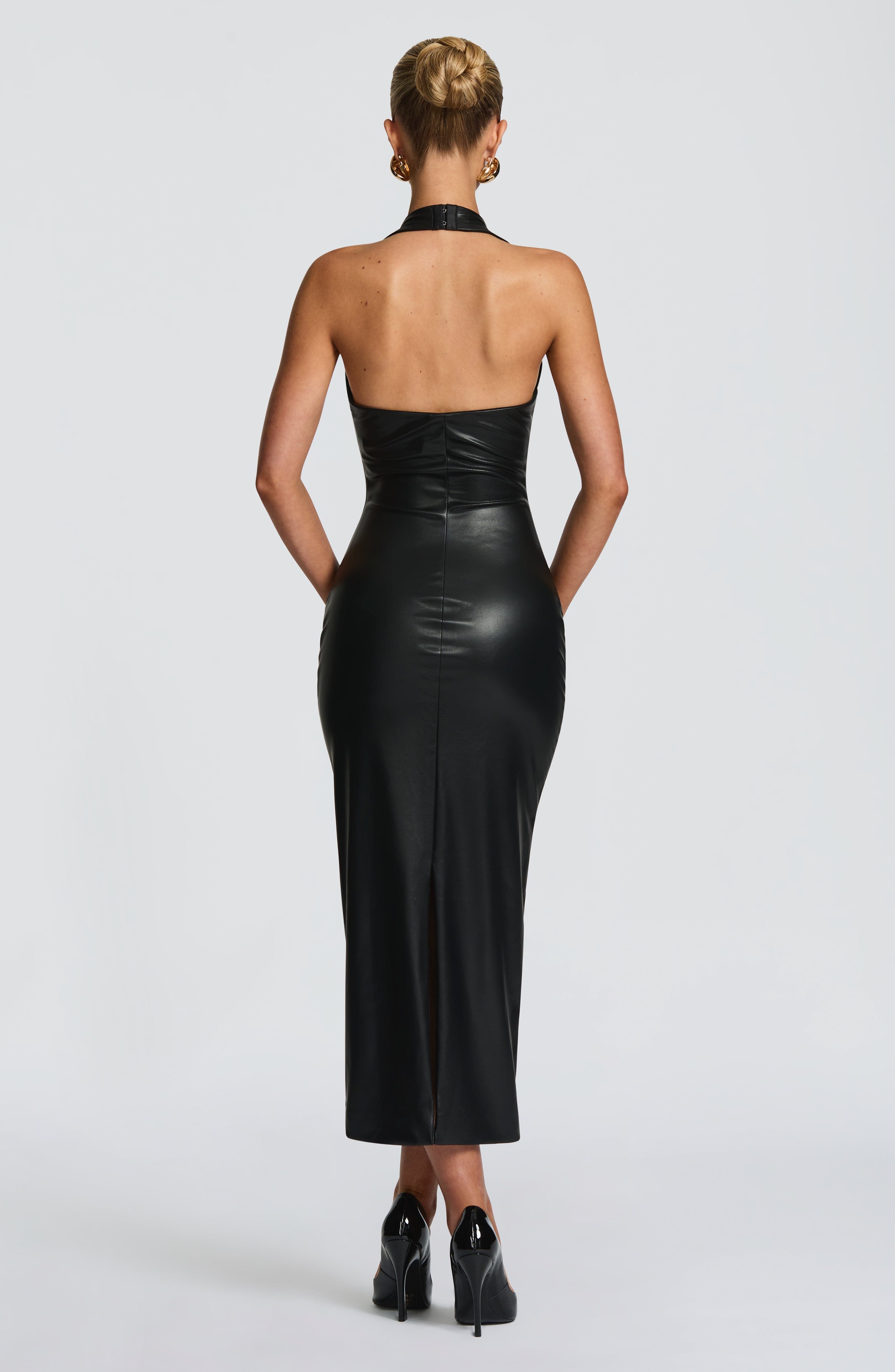 Ainsley Midi Siyah Elbise
