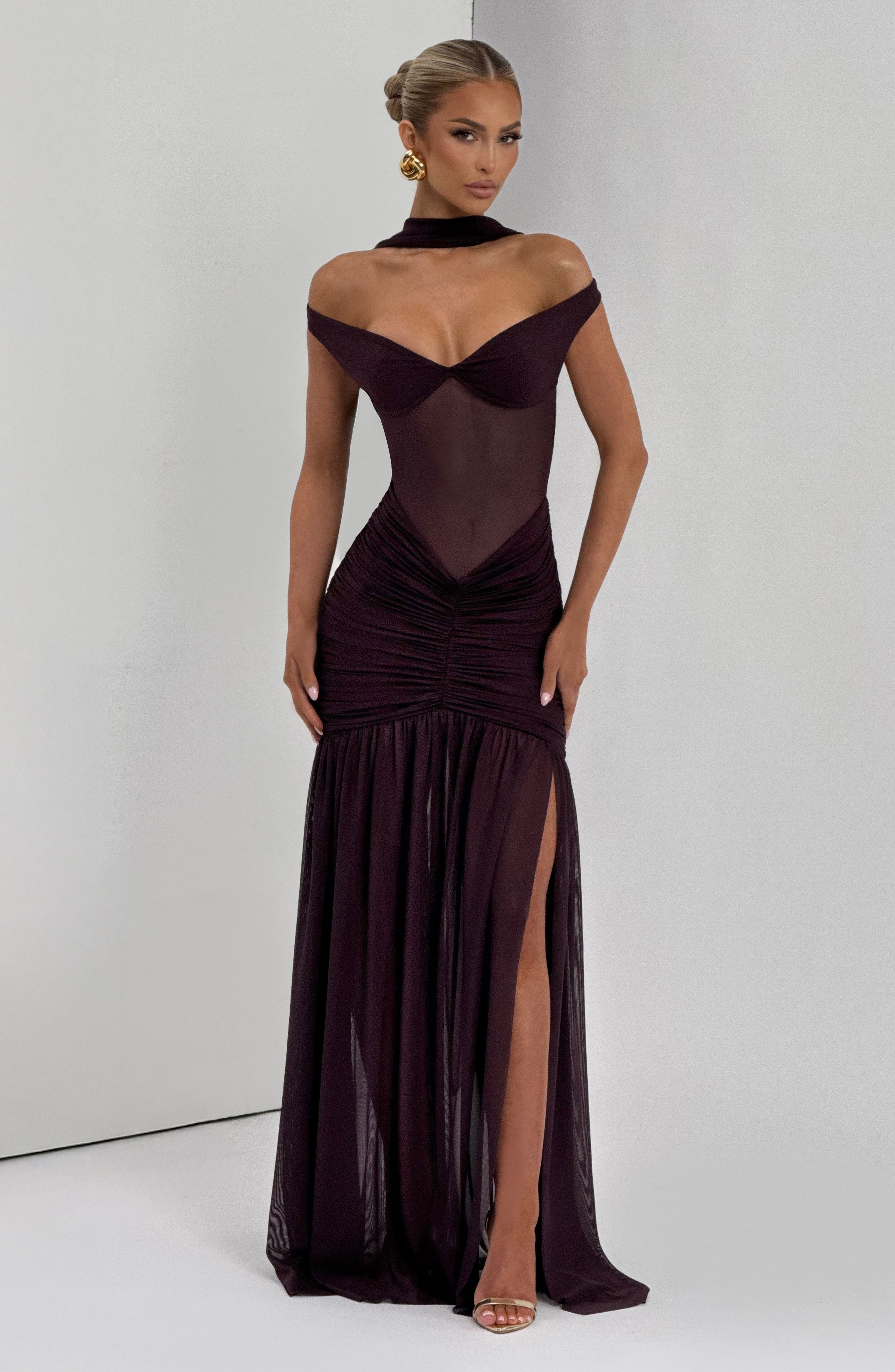 Alaia Maxi Mor Elbise