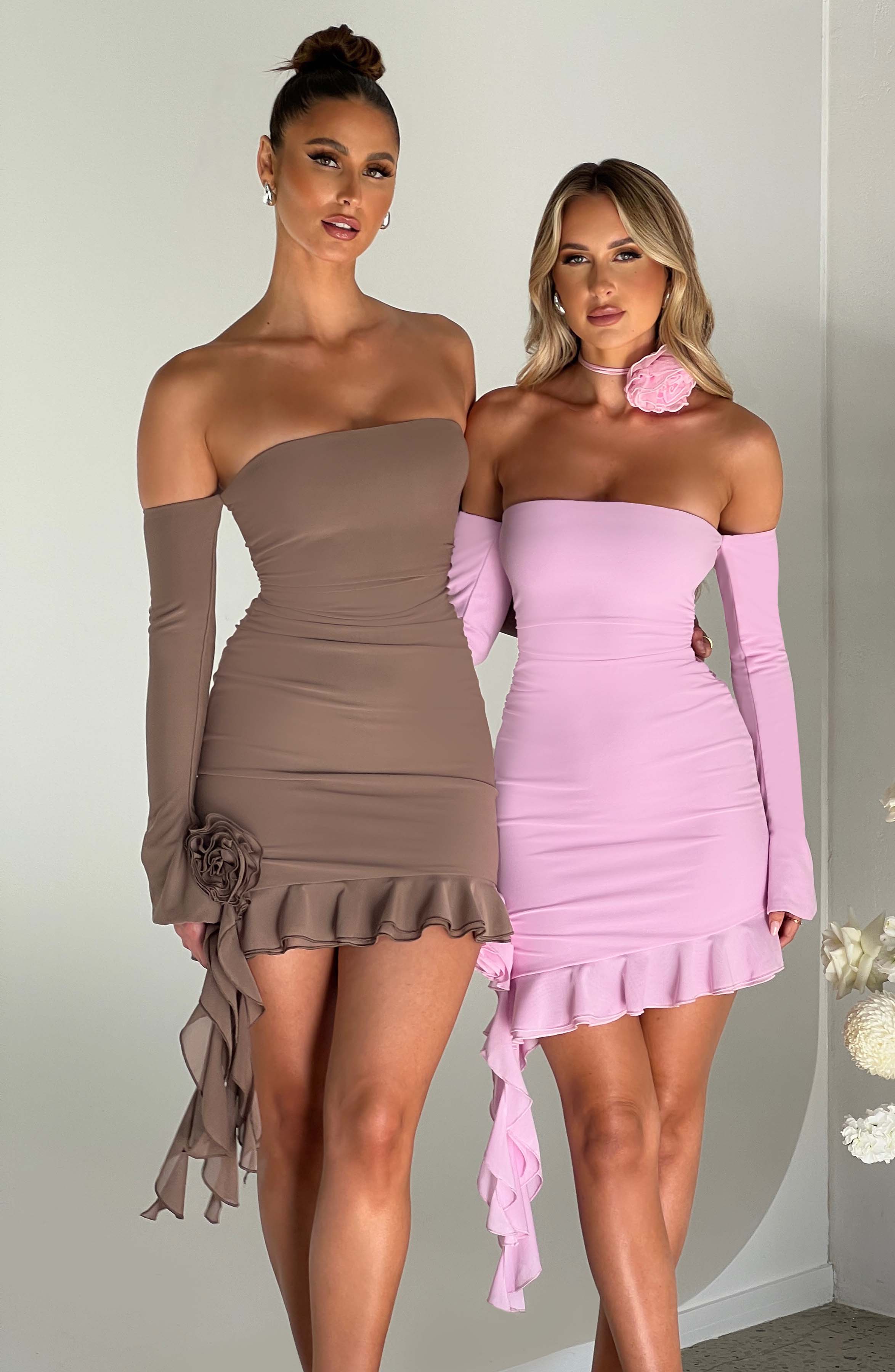 Alix Mini Pembe Elbise